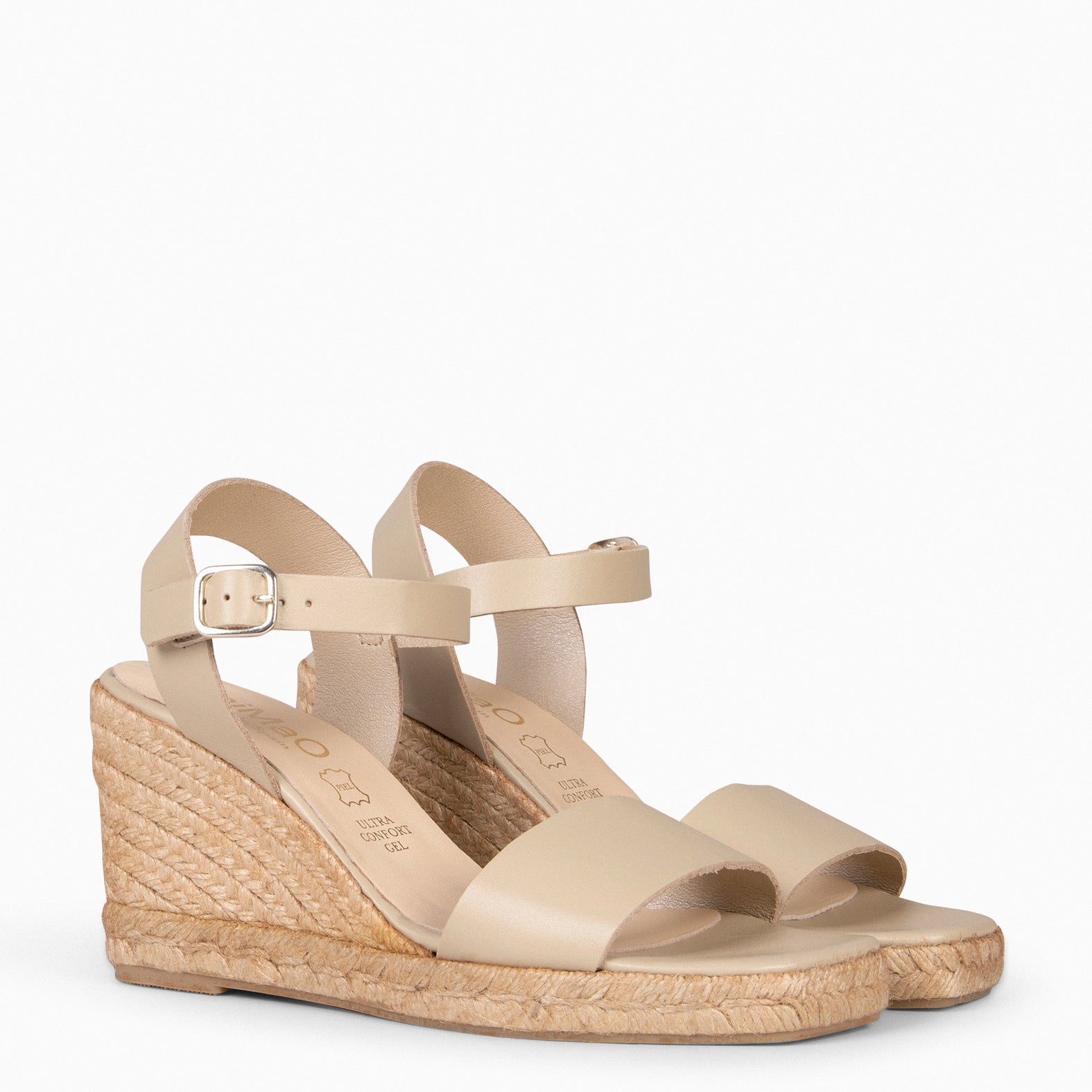 PALOMO - Cuña de tacón alto BEIGE