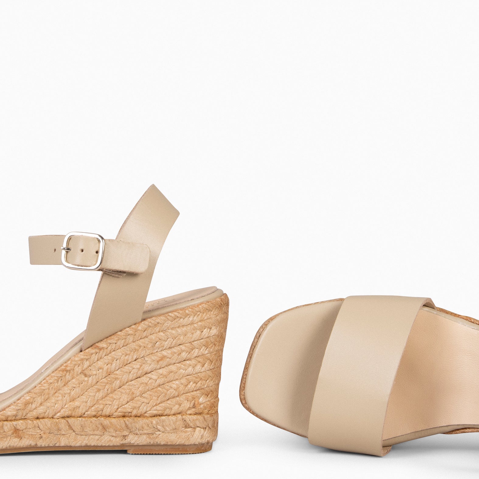 PALOMO - Cuña de tacón alto BEIGE