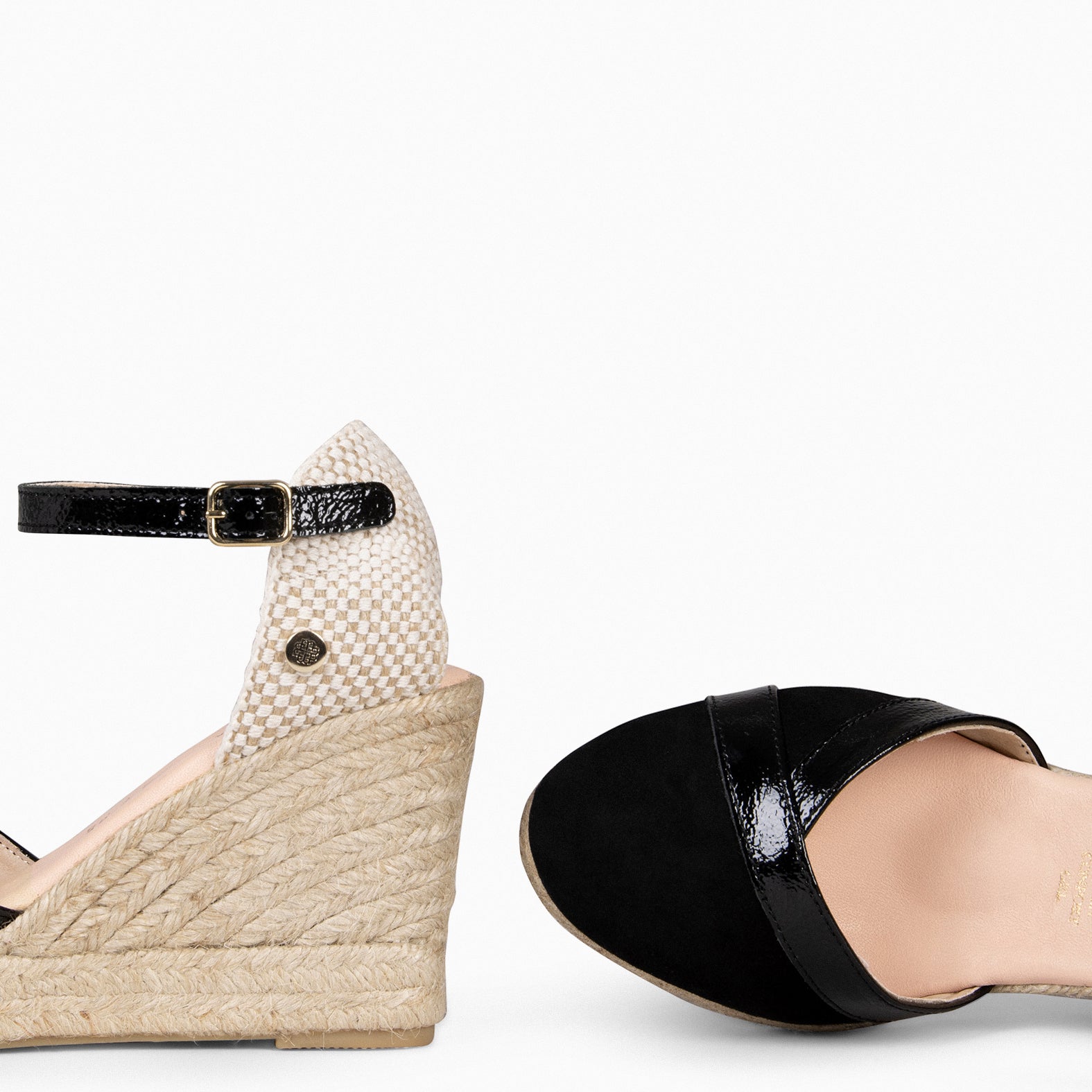 RIVIERA - BLACK High Heel Wedge
