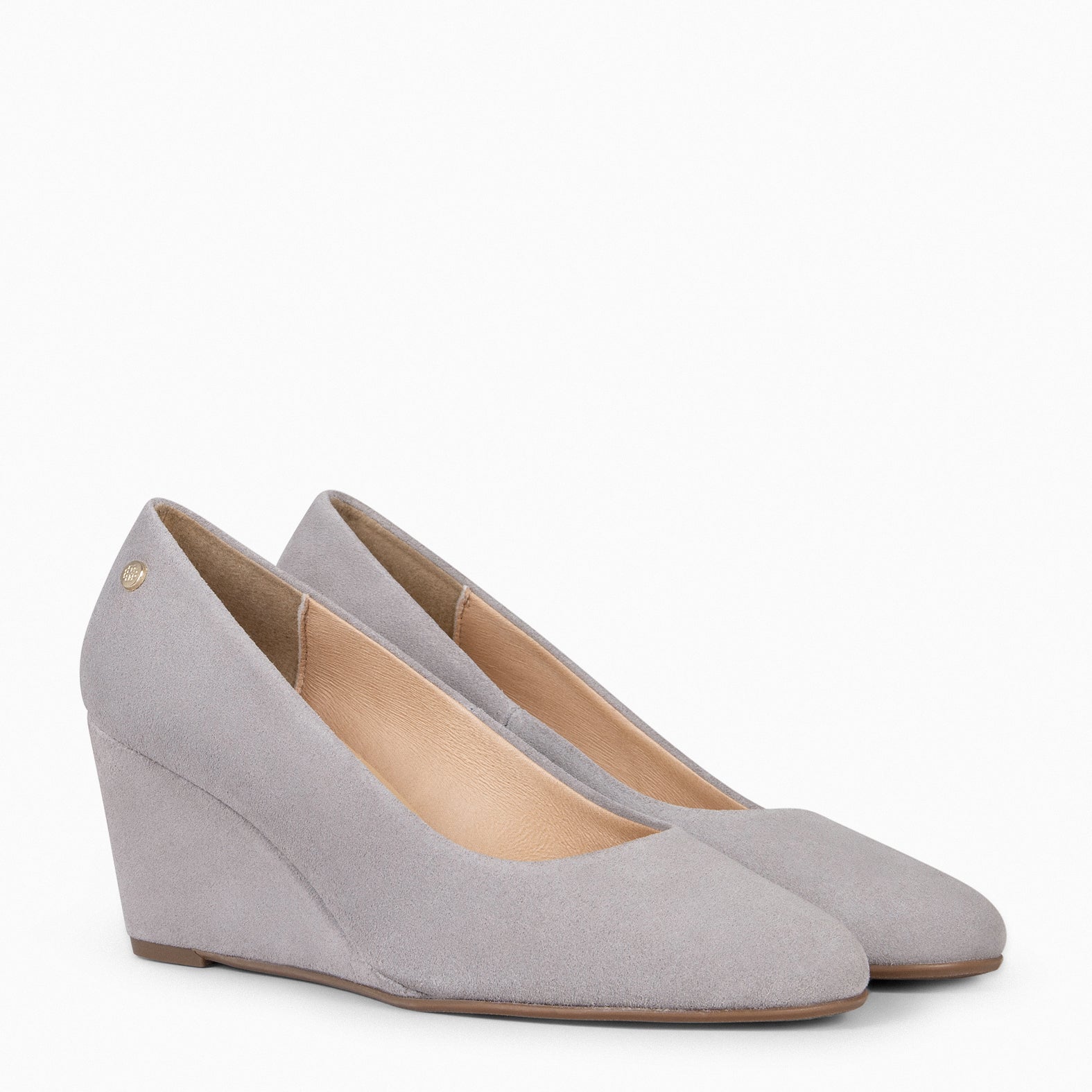 REDONDO CUÑA – Zapato de mujer con cuña GRIS - miMaO ®