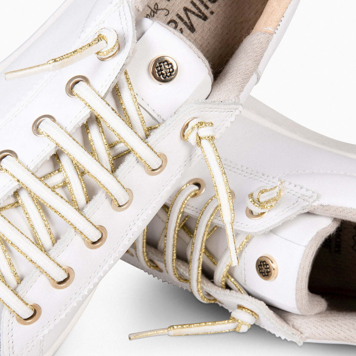 NANTES - Zapatillas de piel BLANCO