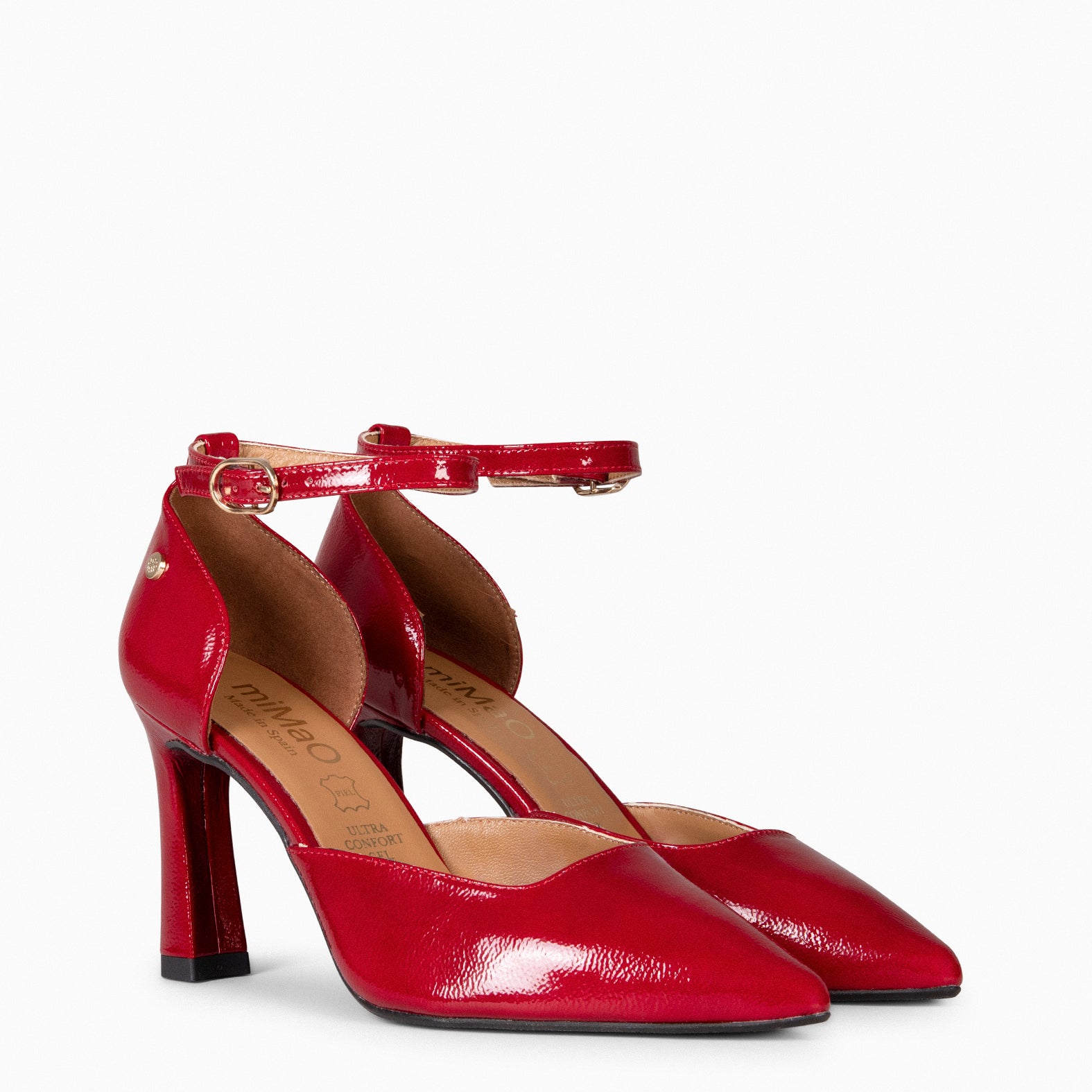 AINHOA - Zapato de tacón punta fina ROJO - miMaO ®