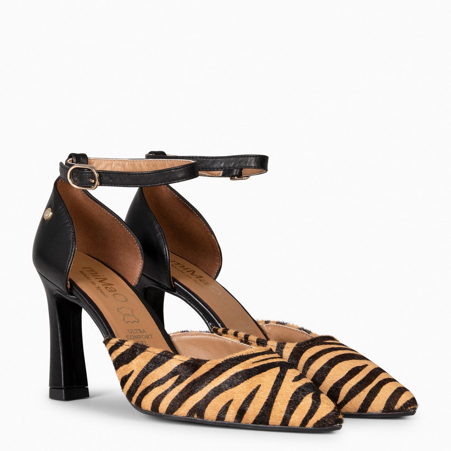 AINHOA - Zapato de tacón punta fina CEBRA - miMaO ®