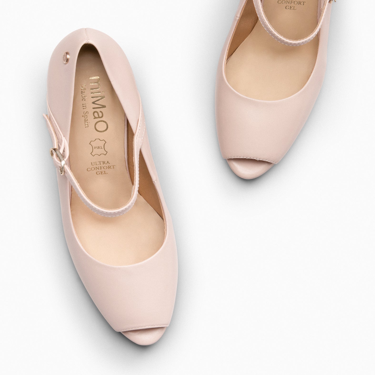 CASSIS - Zapato Peep Toe con correa NUDE - miMaO ®