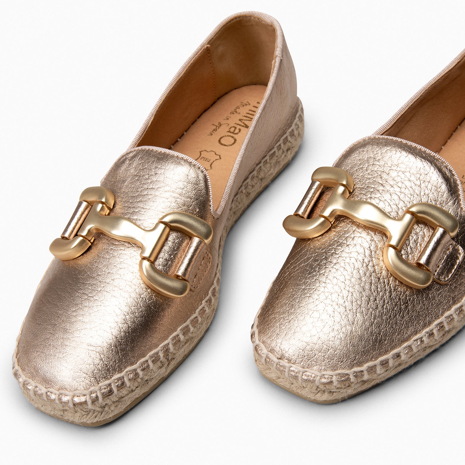 MERAYA - ALPARGATA ELEGANTE DORADO - miMaO ®