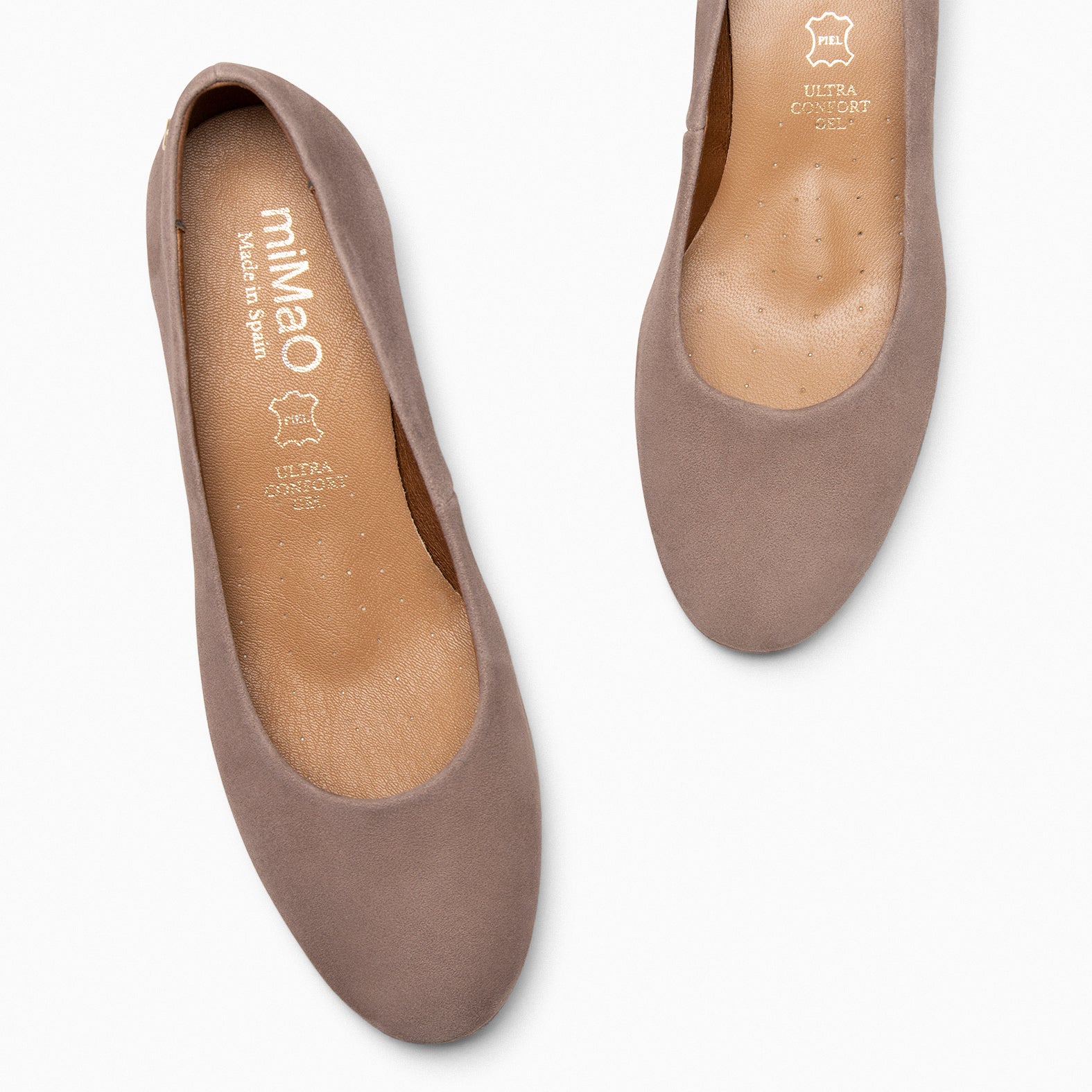 URBAN REDONDO - Zapatos de tacón bajo de ante en TAUPE - miMaO ®