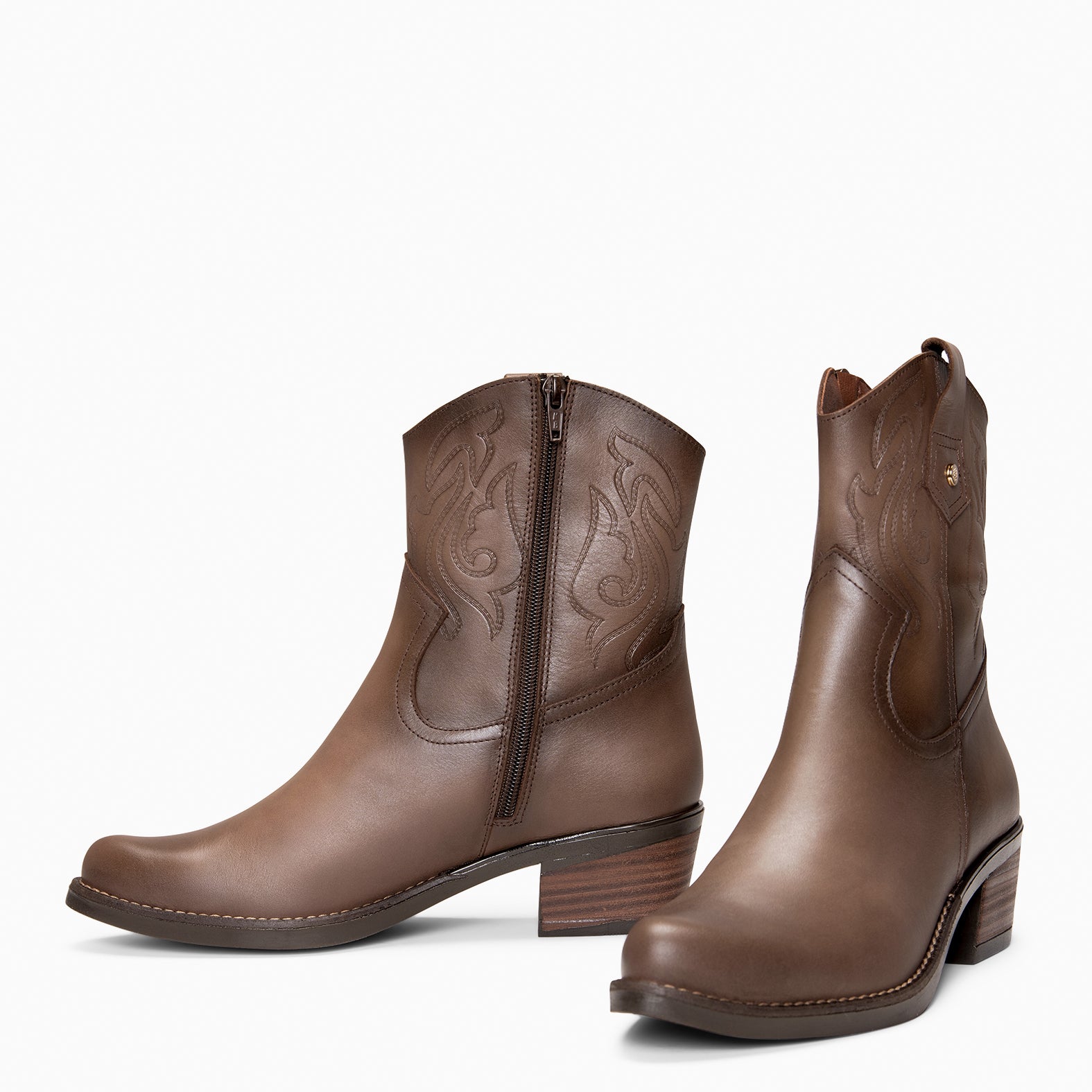 CYRUS - Botines cowboy TAUPE - miMaO ®