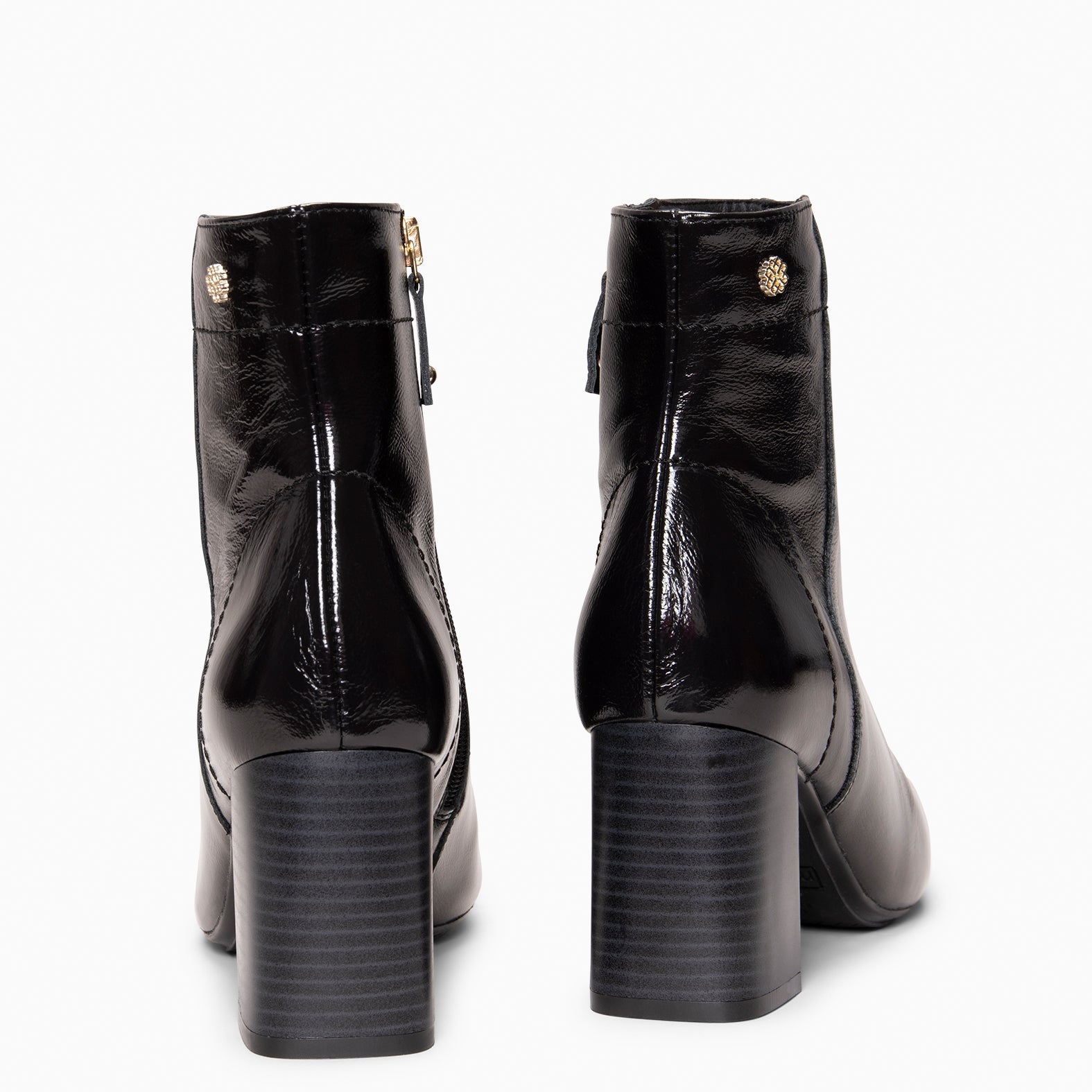 LIPPA - Botines de tacón alto de charol NEGRO - miMaO ®
