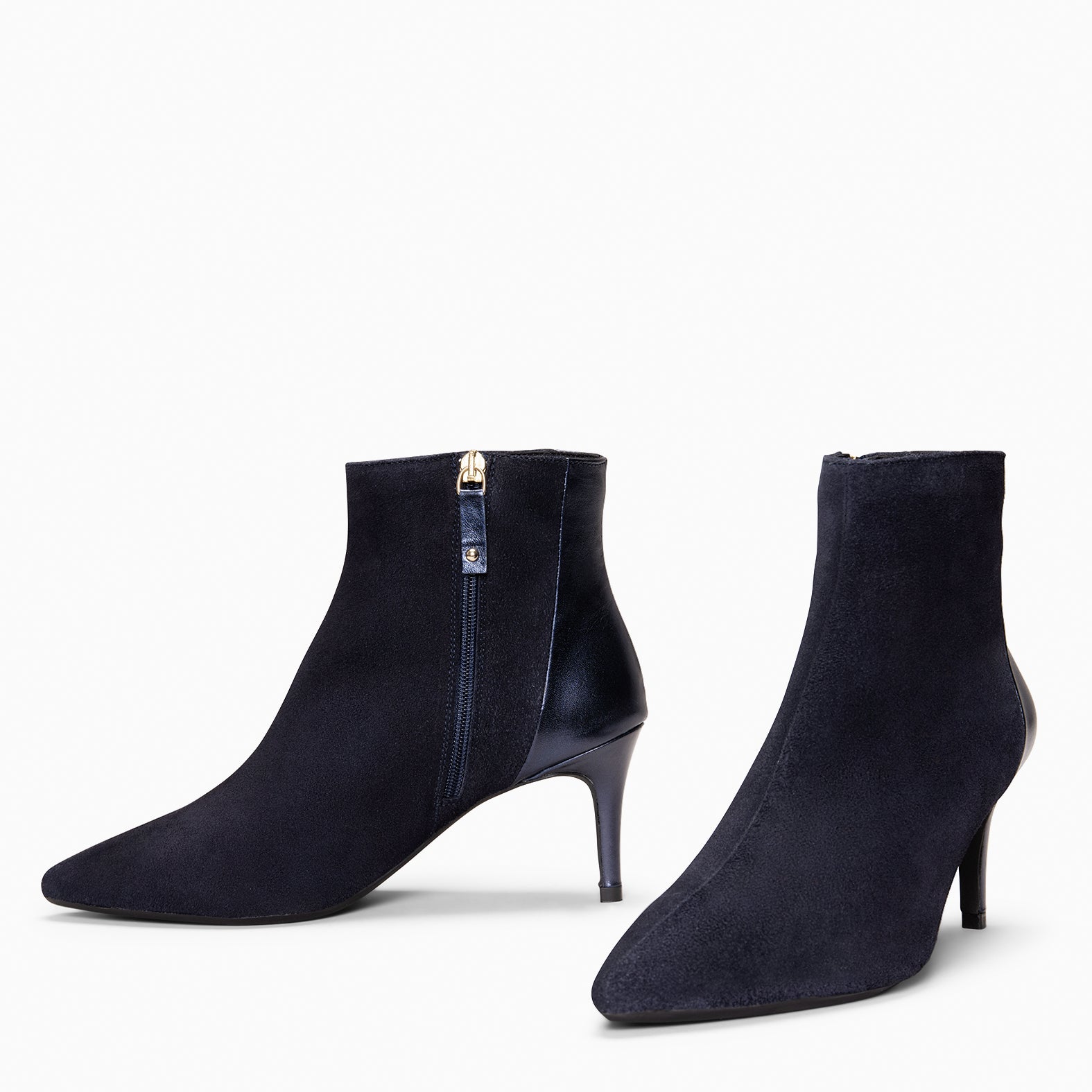 NIGHT – NAVY Booties with fine heel