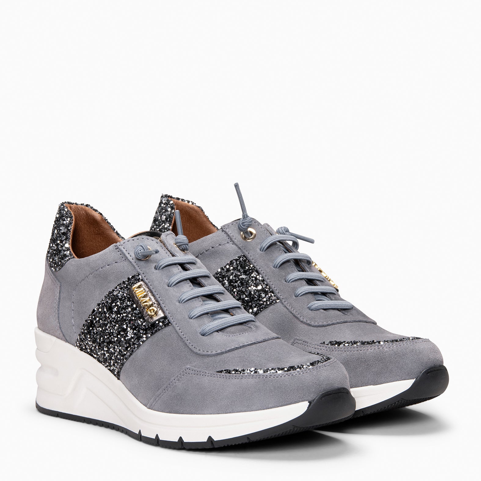 PAU - Zapatillas con cuña GRIS - miMaO ®