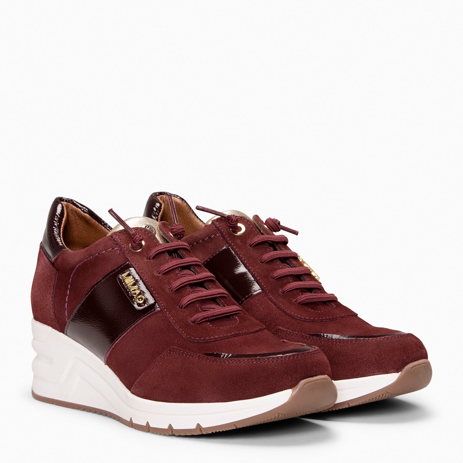 PAU - Zapatillas con cuña BURDEOS - miMaO ®