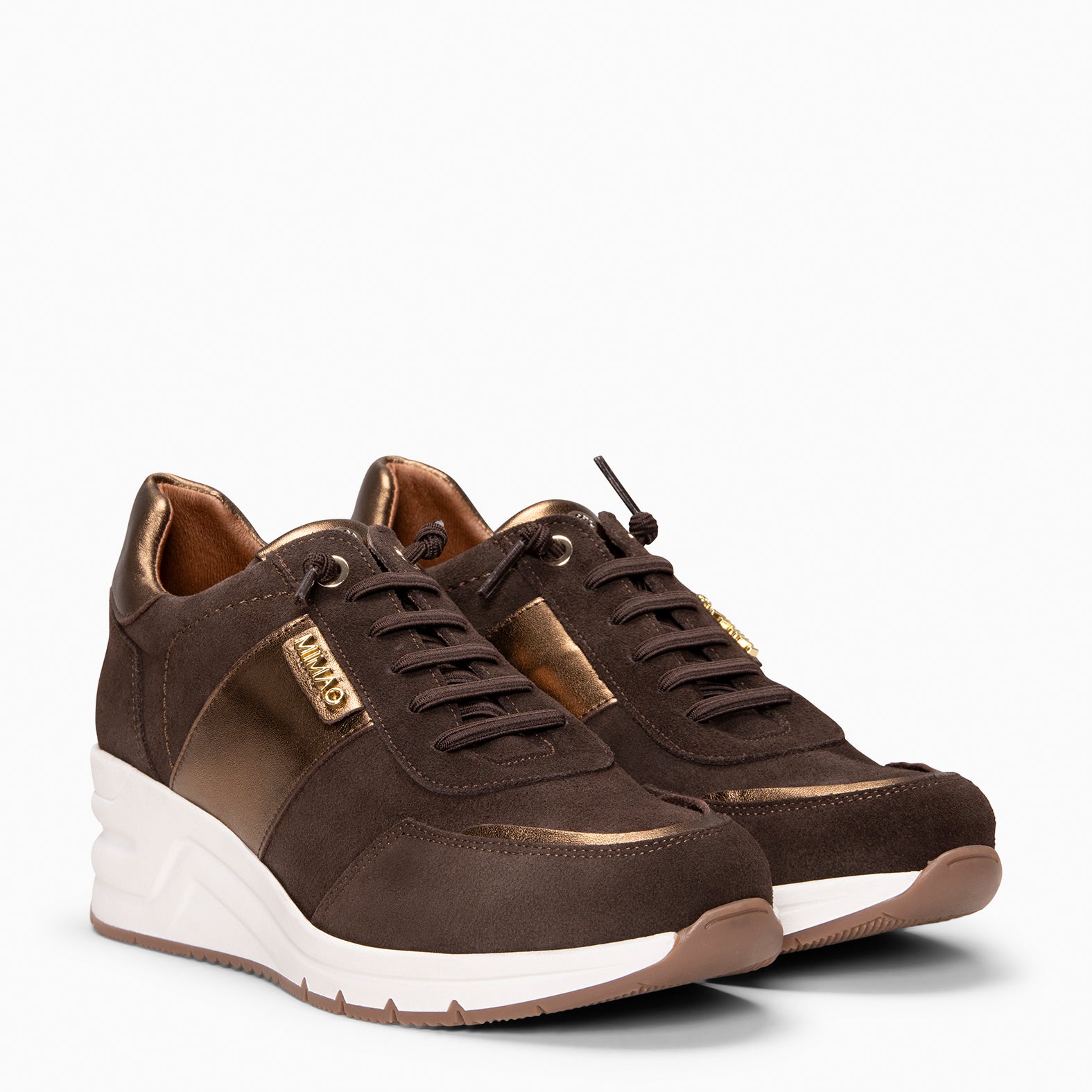 PAU - Zapatillas con cuña MARRON - miMaO ®
