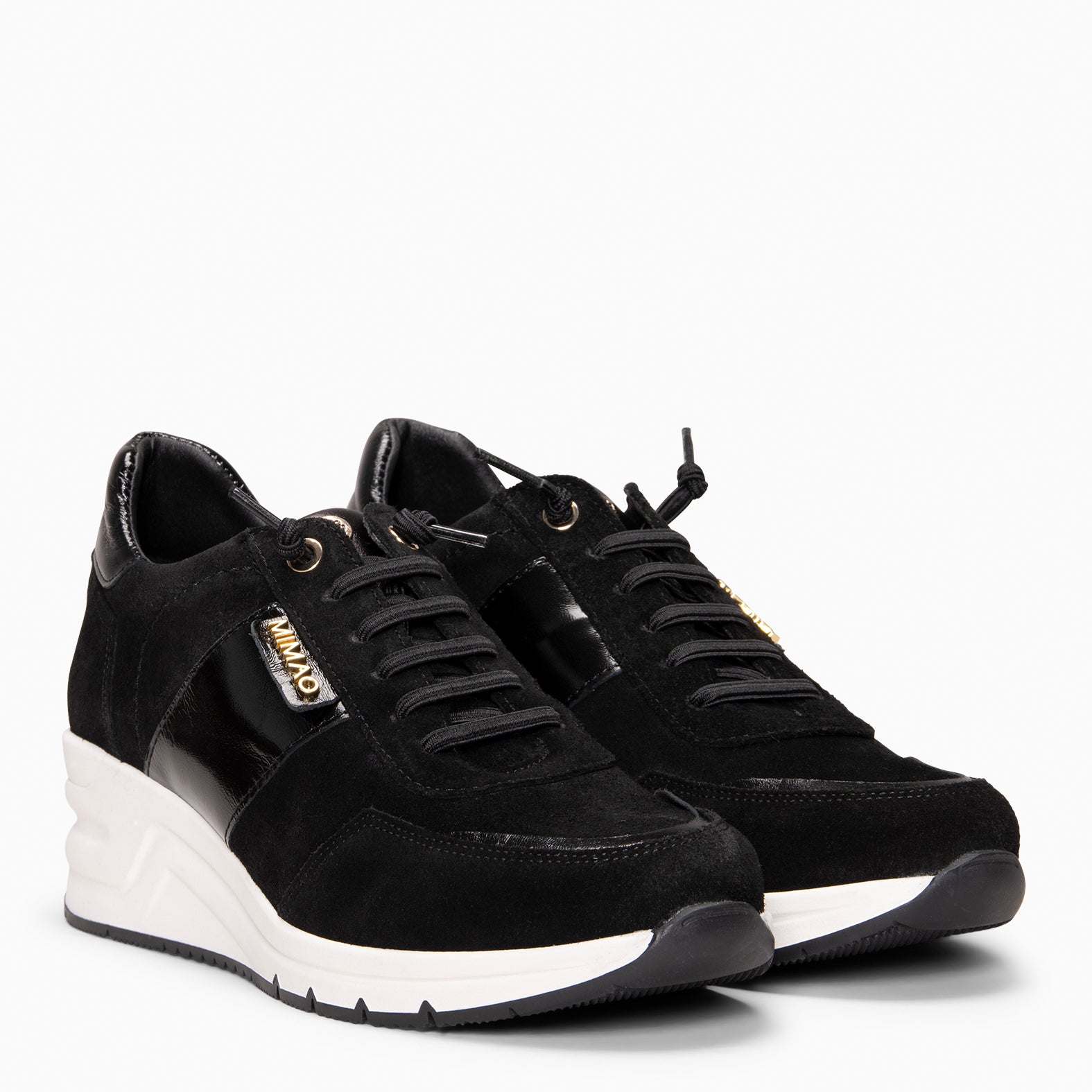 PAU - Zapatillas con cuña NEGRO - miMaO ®
