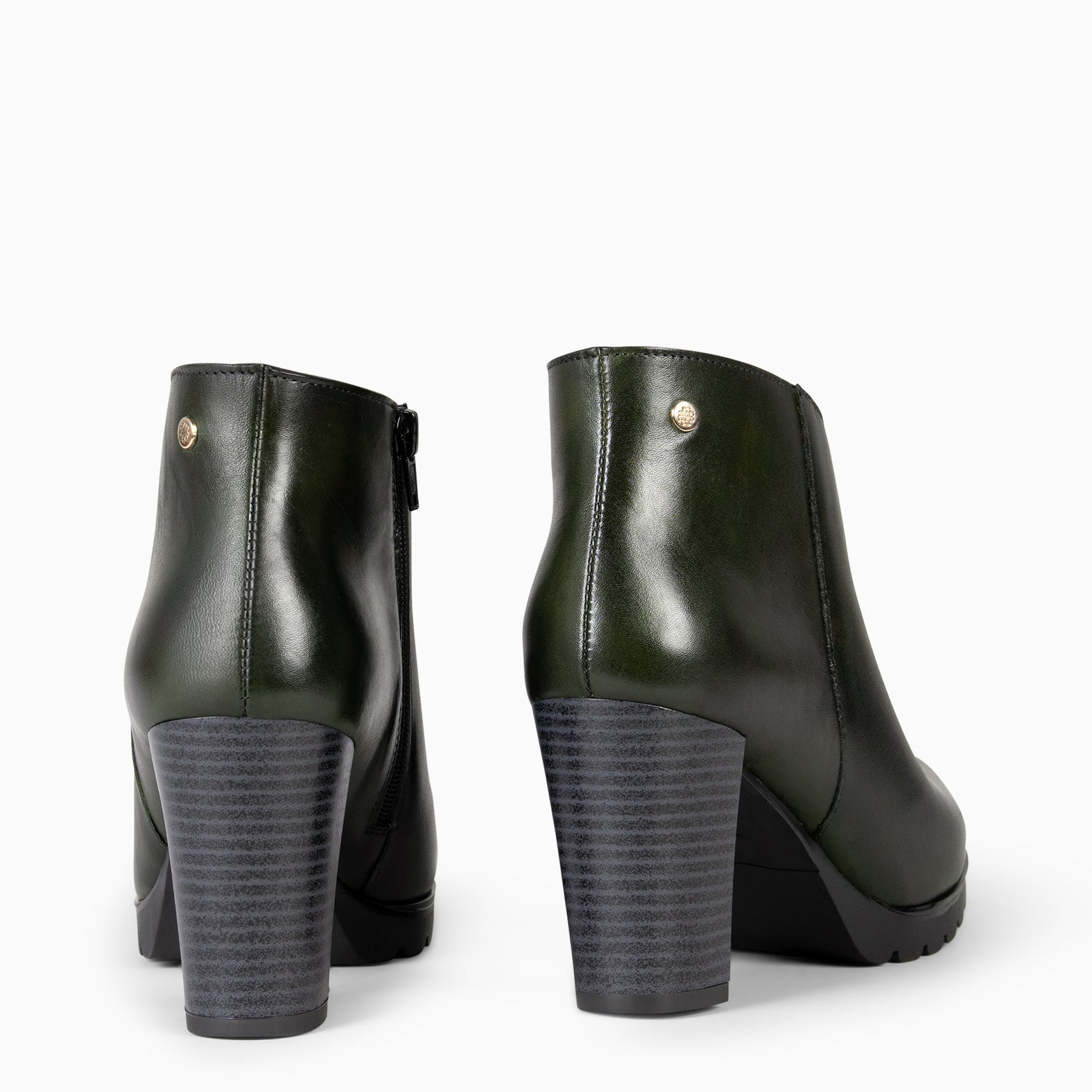 CLASSIC - Botines de mujer con tacón VERDE - miMaO ®