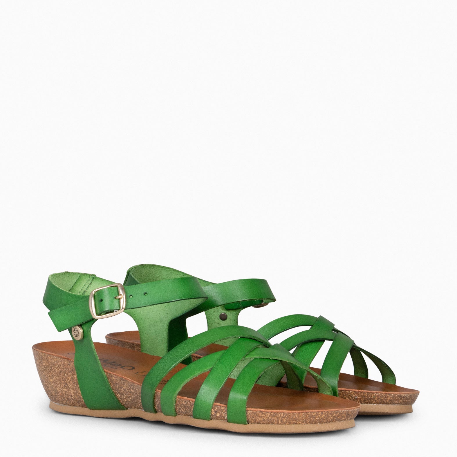 HANAE - Sandalias BIO Multitiras cruzadas VERDE