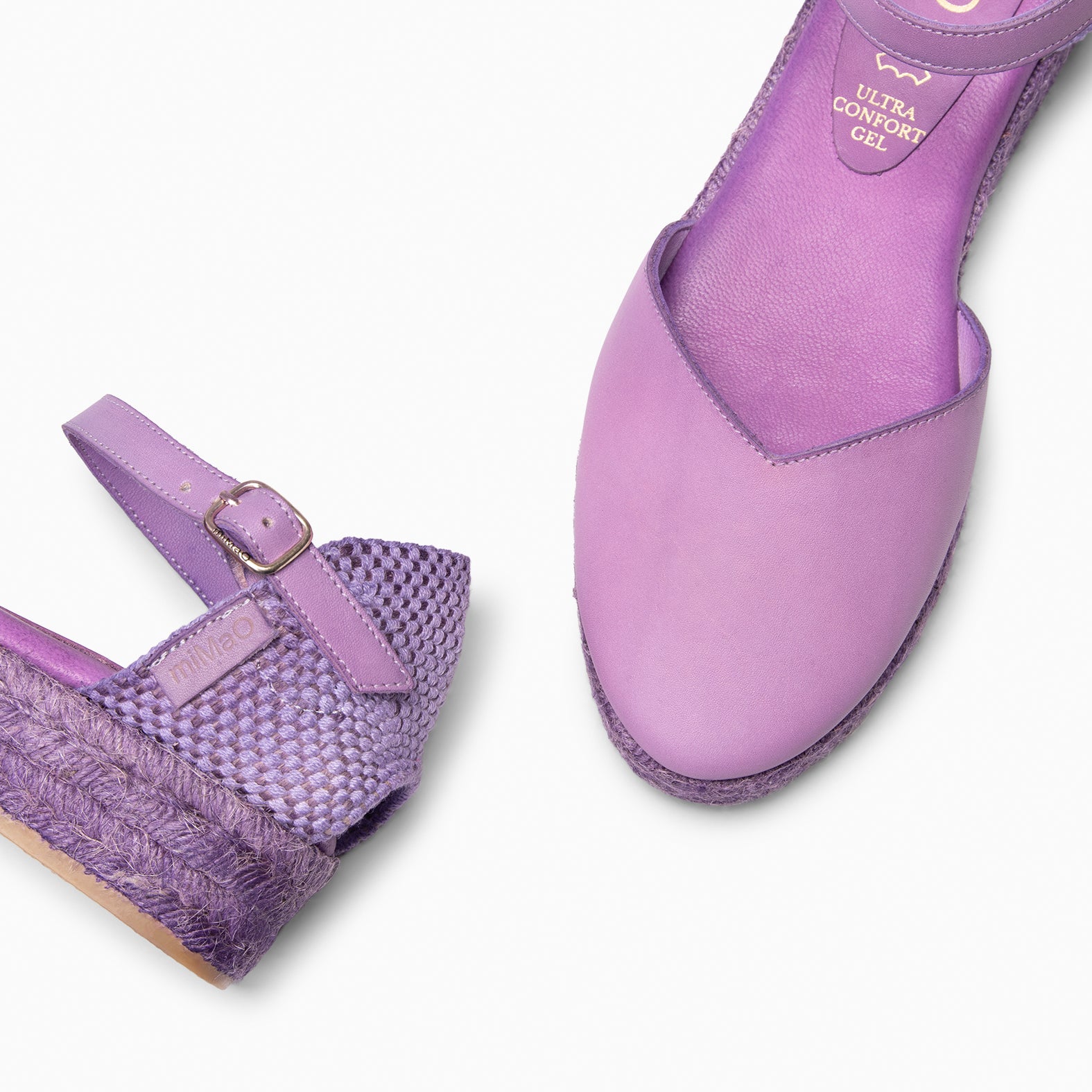 PRAVIA - Cunha de esparto com tingimento natural VIOLETA