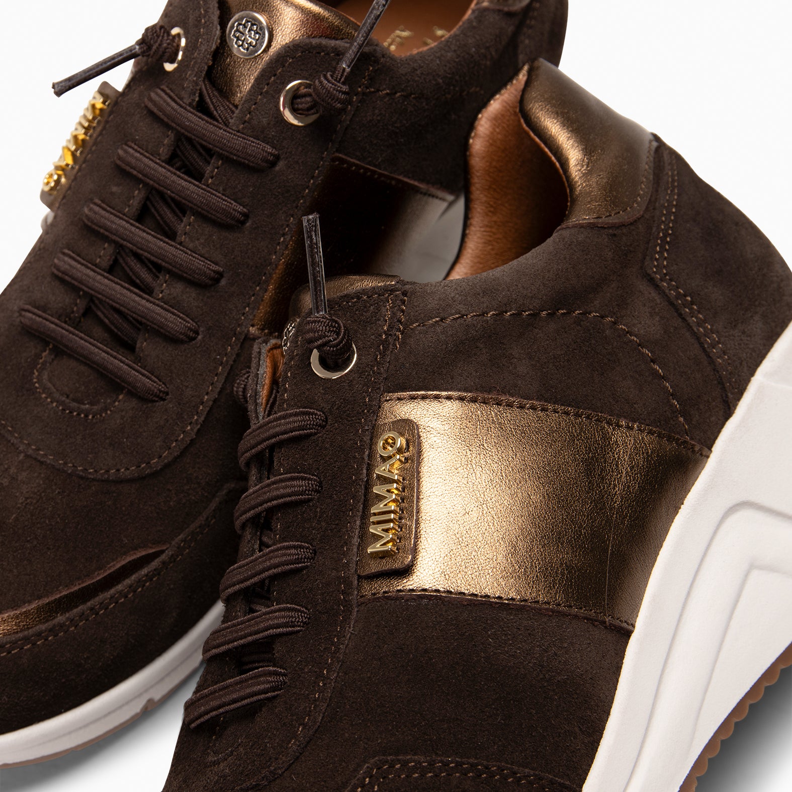 PAU - Zapatillas con cuña MARRON - miMaO ®