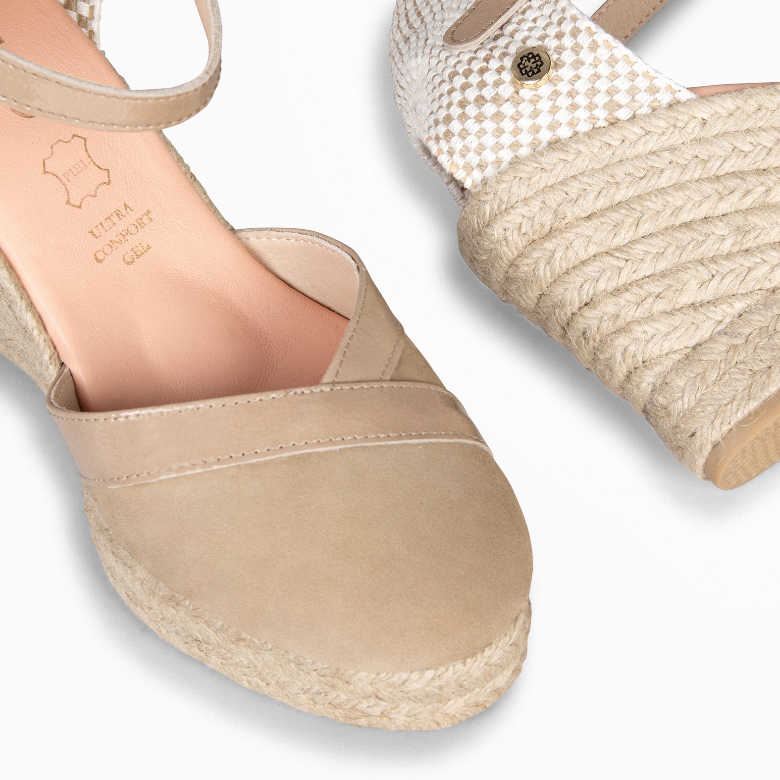 RIVIERA - TAUPE High Heel Wedge