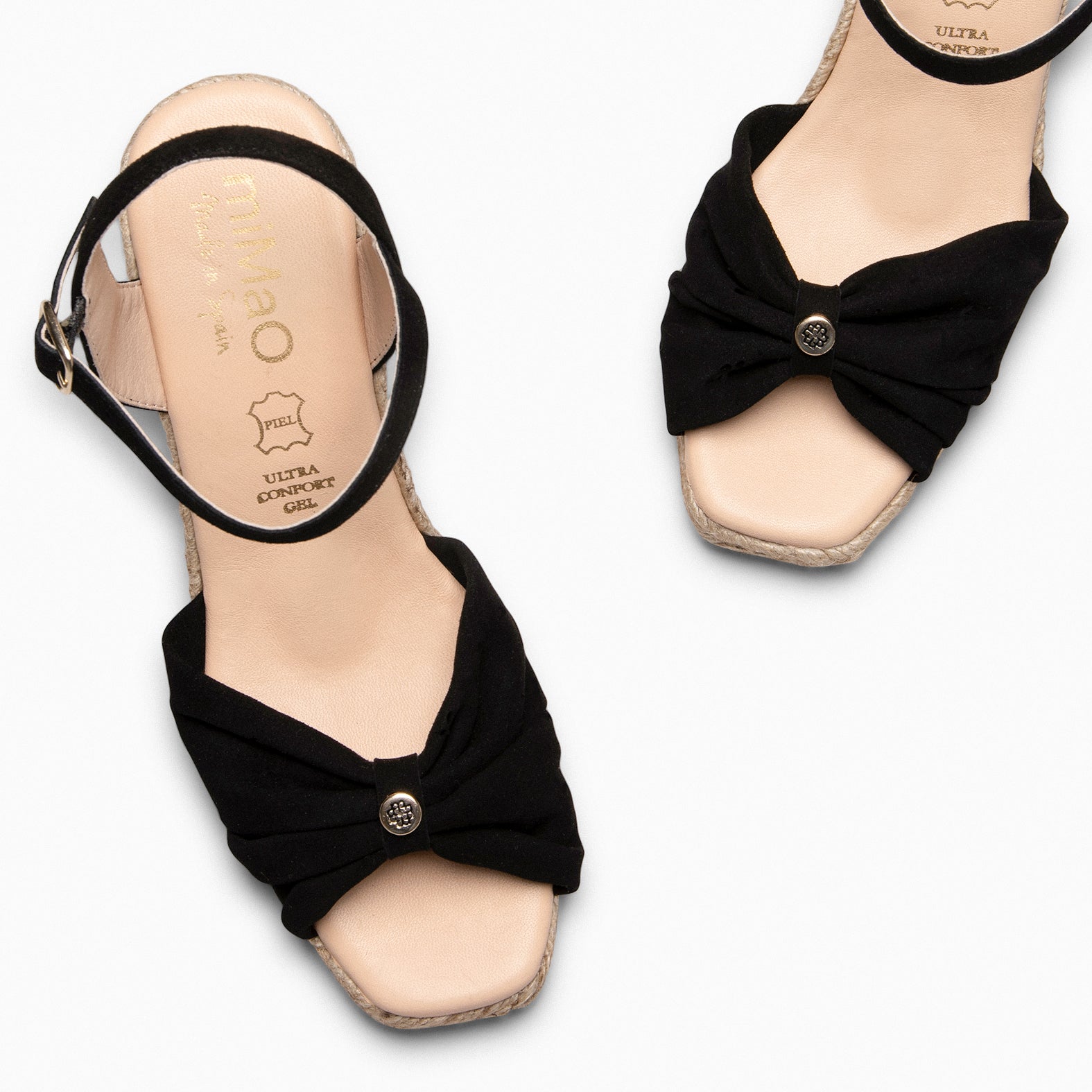 MIRASOL – Cuñas altas de esparto NEGRO - miMaO ®