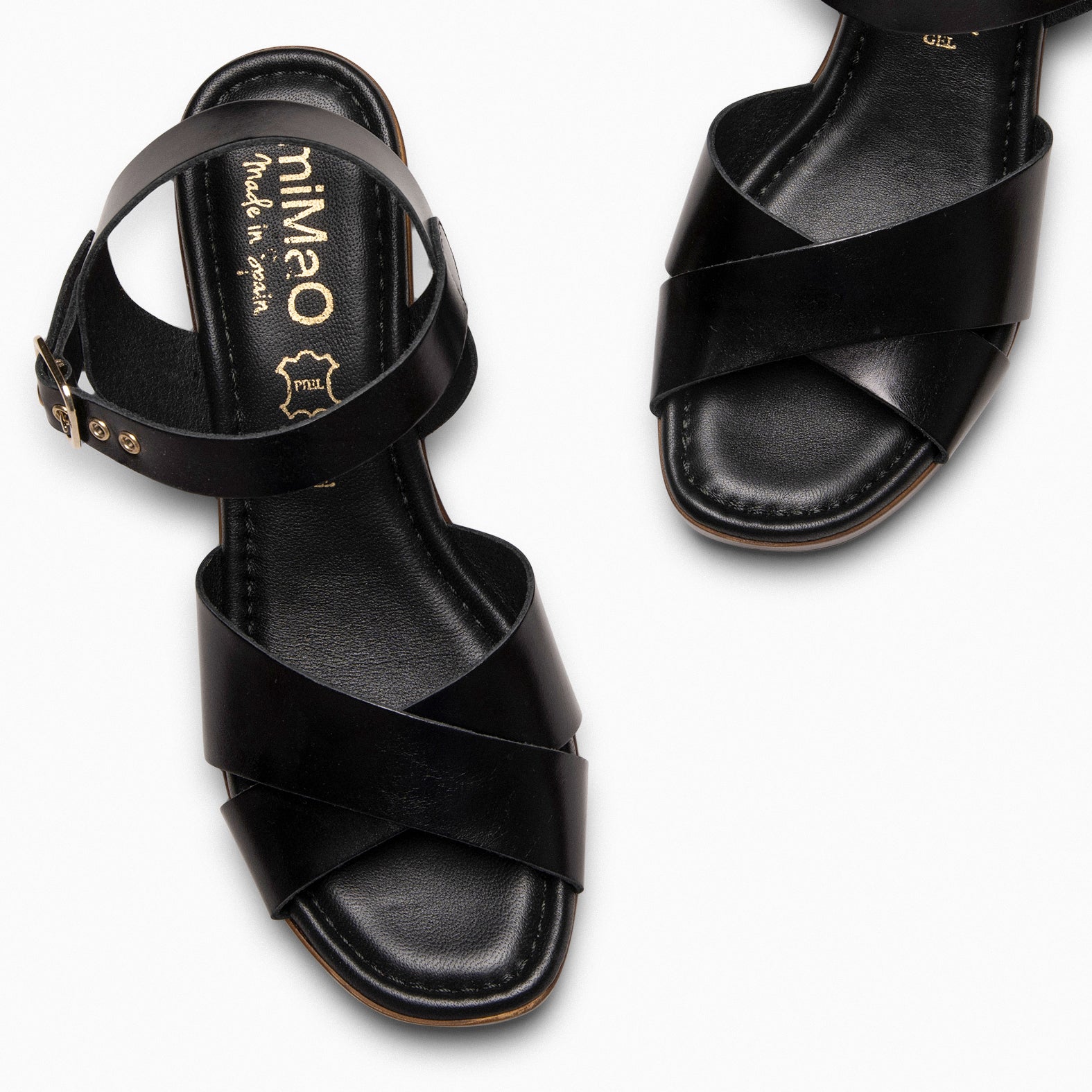 TAVIRA - Sandalias de tacón ancho NEGRO - miMaO ®