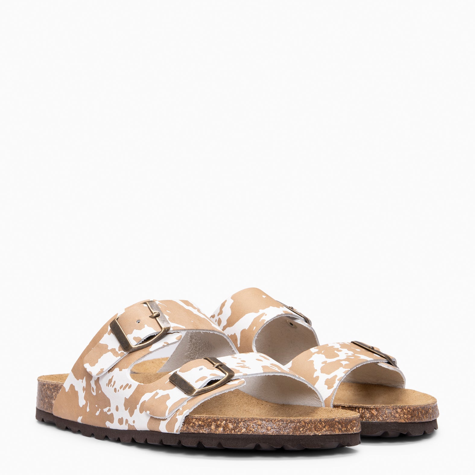BORA - CAMEL COW SUMMER SANDALS