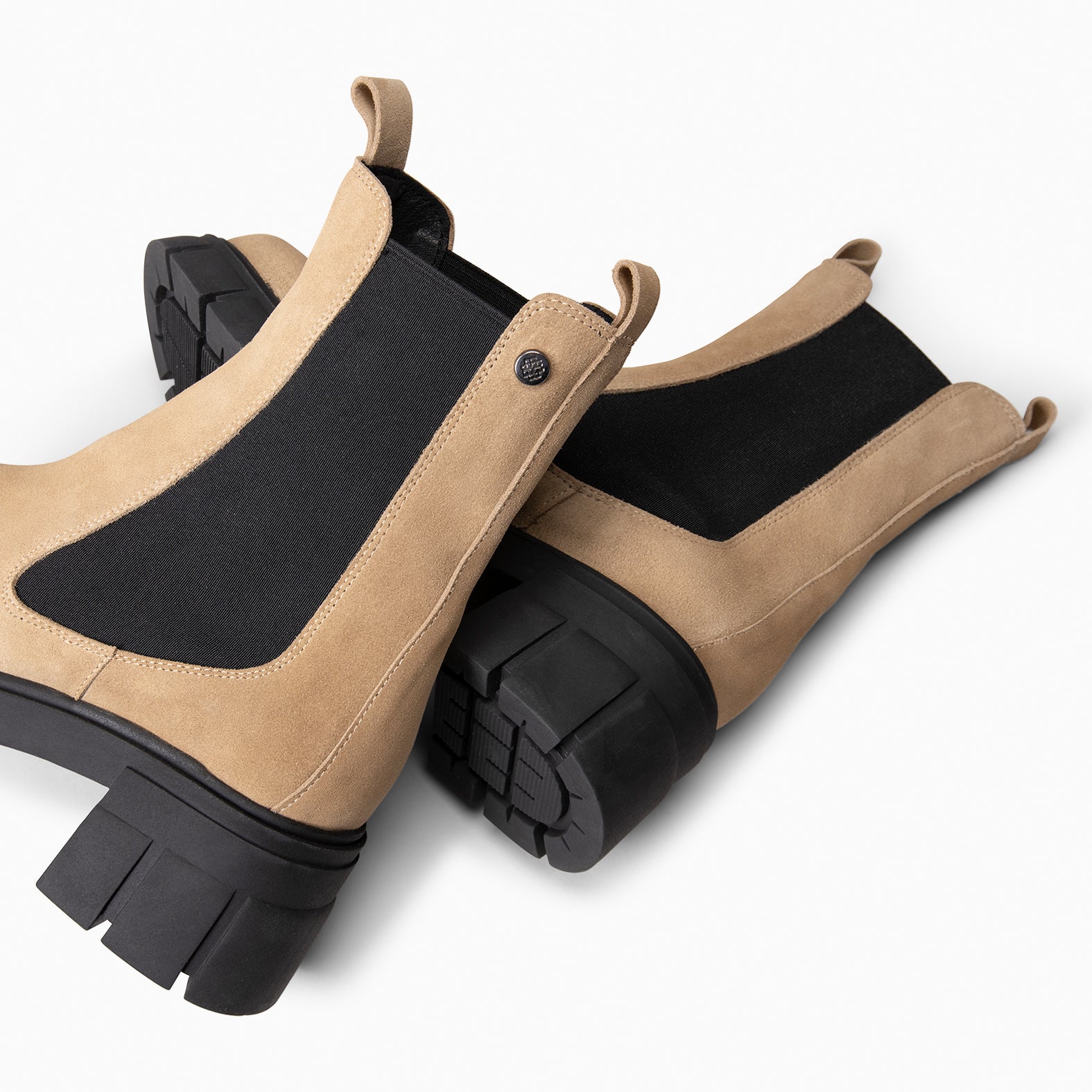 LUCIA - Botines Chelsea con plataforma BEIGE - miMaO ®