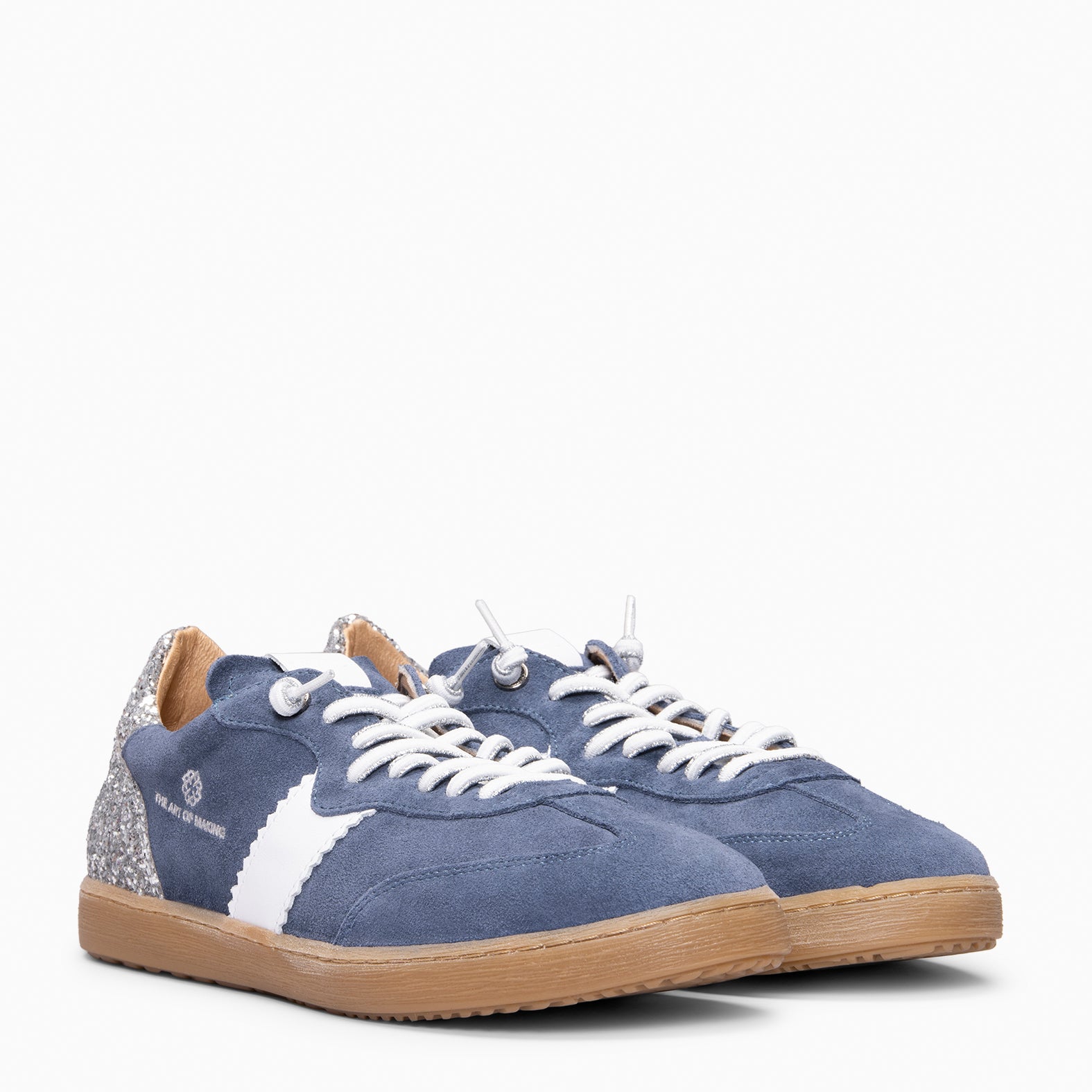 STÜDIO 01 - Baskets pour femme en daim BLEU