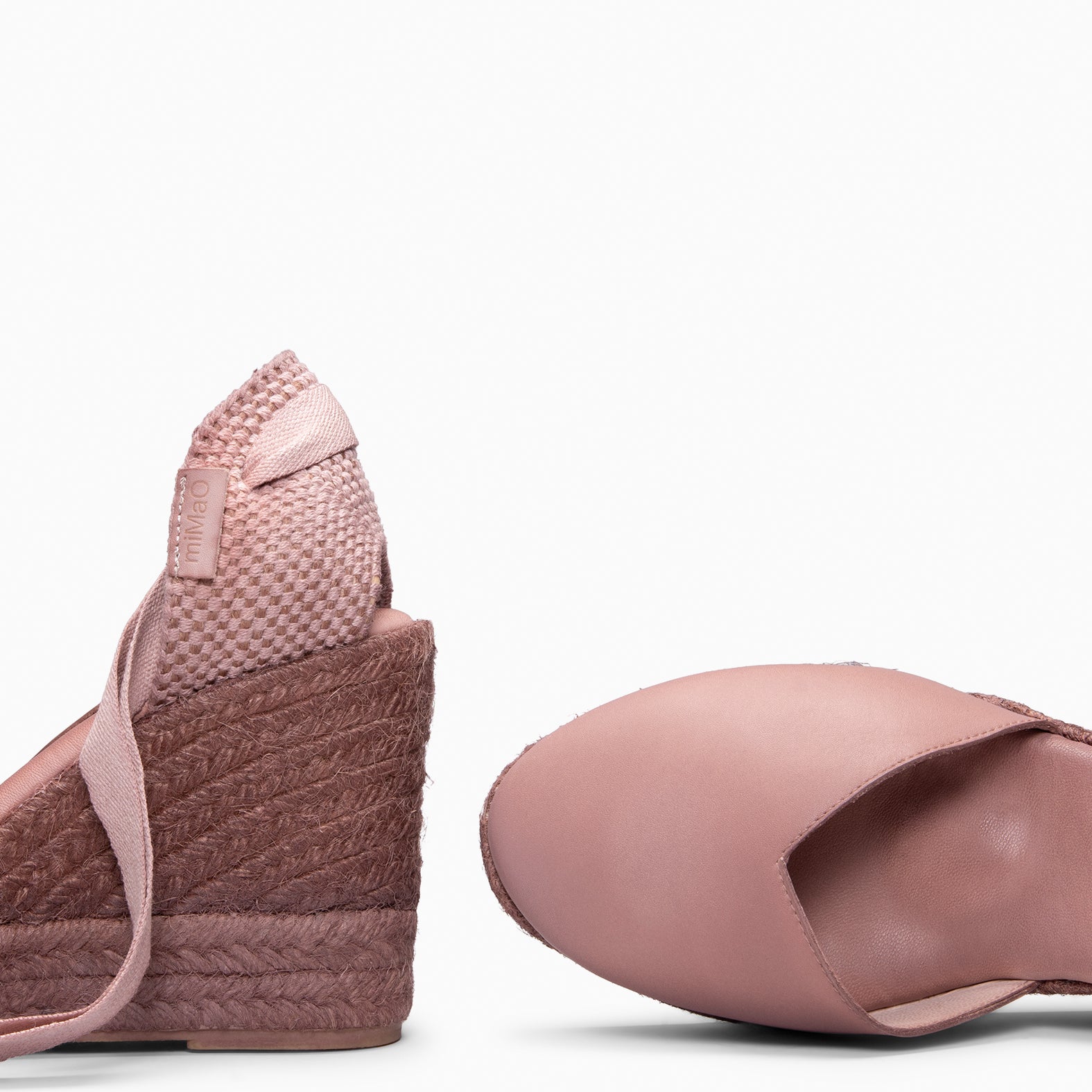 TALAIA - Cuñas de esparto con tintado natural ROSA CLARO