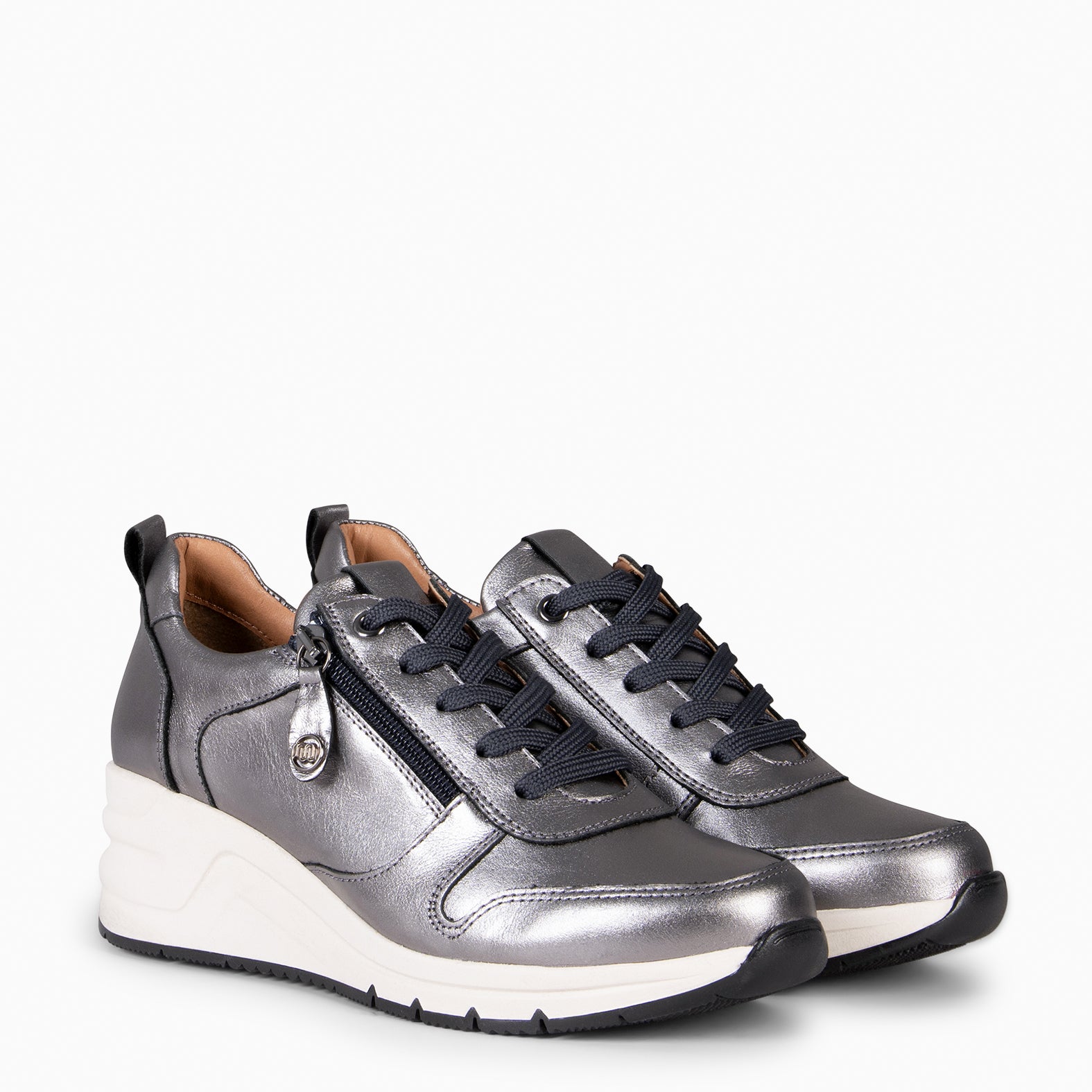 NIMES – Zapatillas deportivas con adorno cremallera PLOMO - miMaO ®