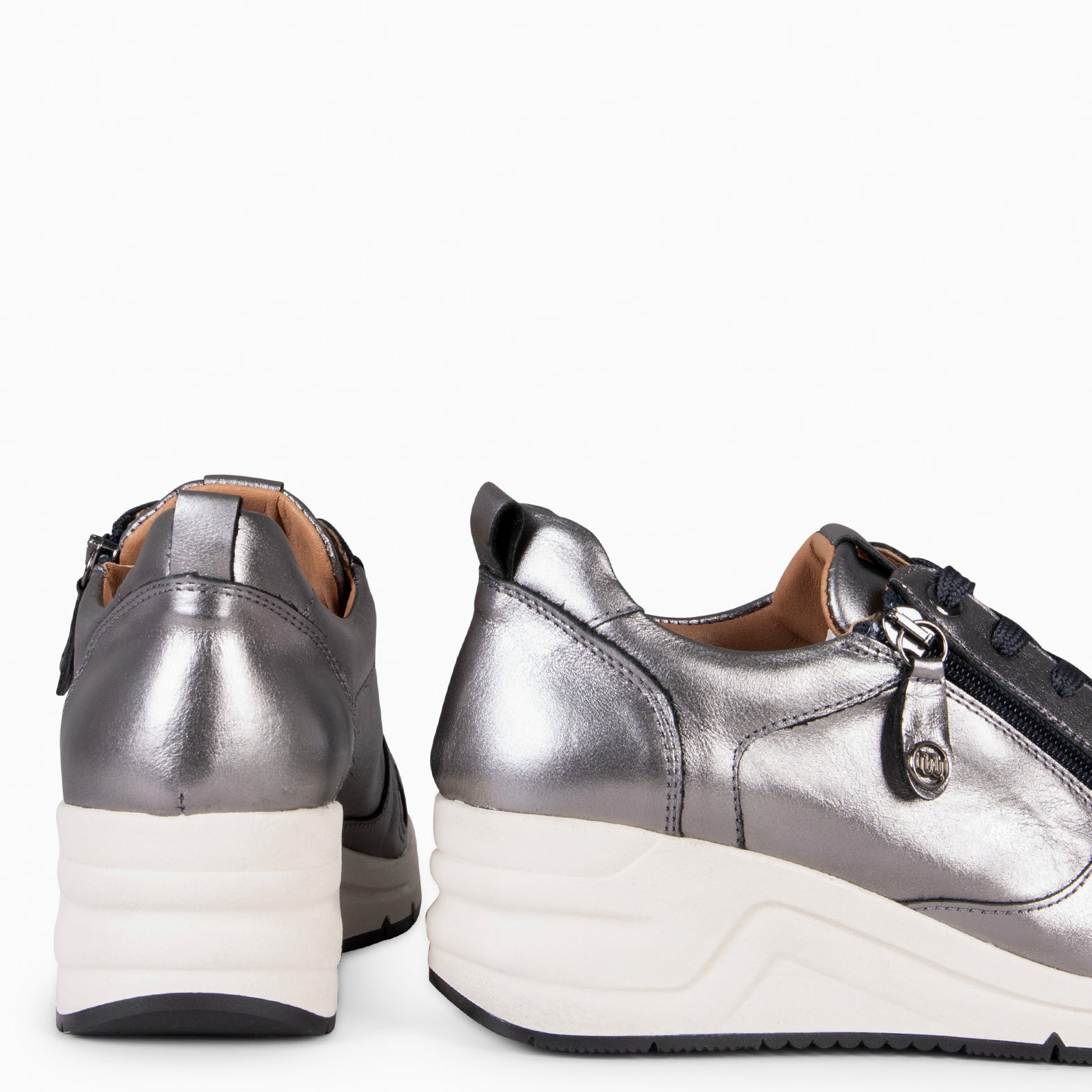 NIMES – Zapatillas deportivas con adorno cremallera PLOMO - miMaO ®