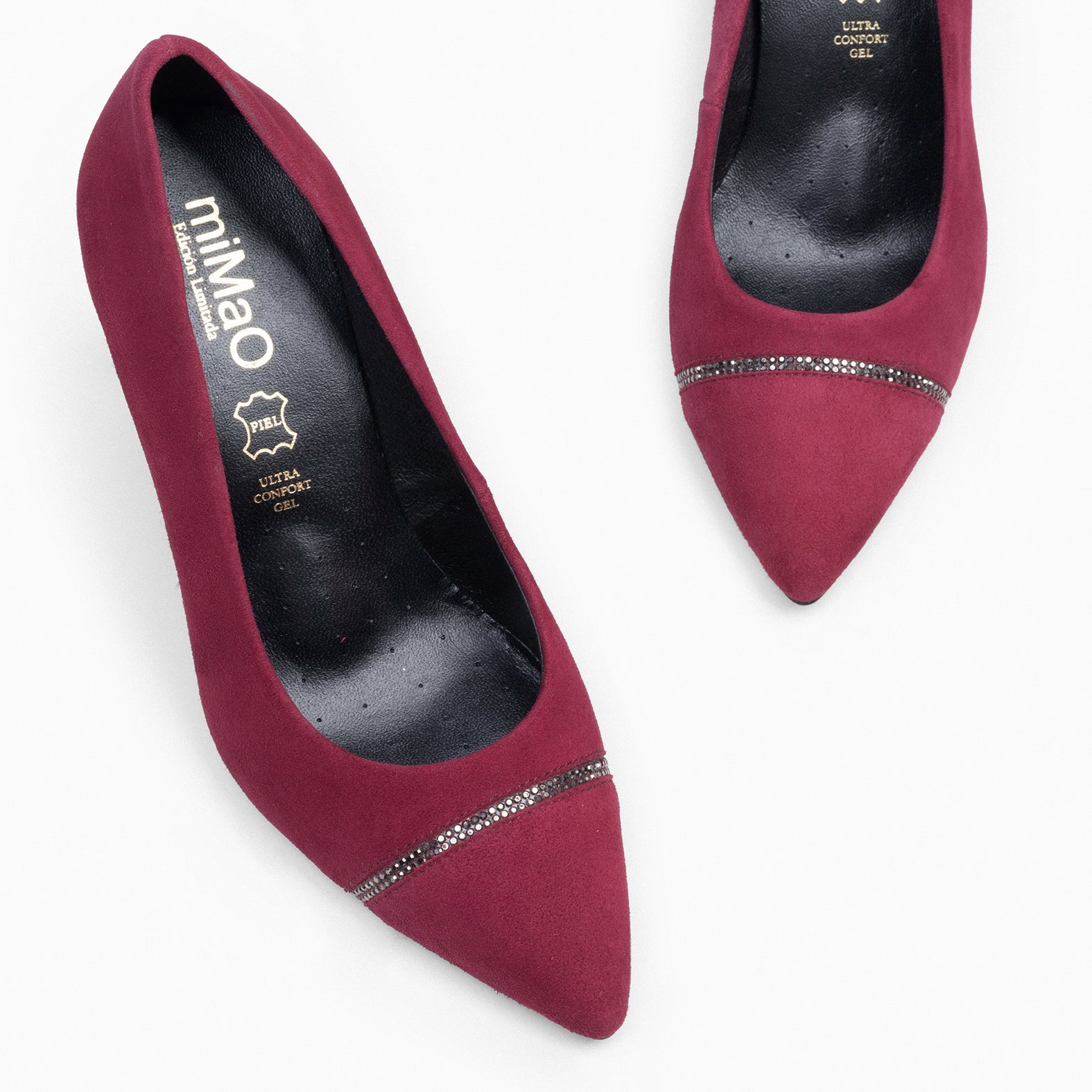 GLAM BRIGHT - Zapatos elegantes de tacón BURDEOS - miMaO ®