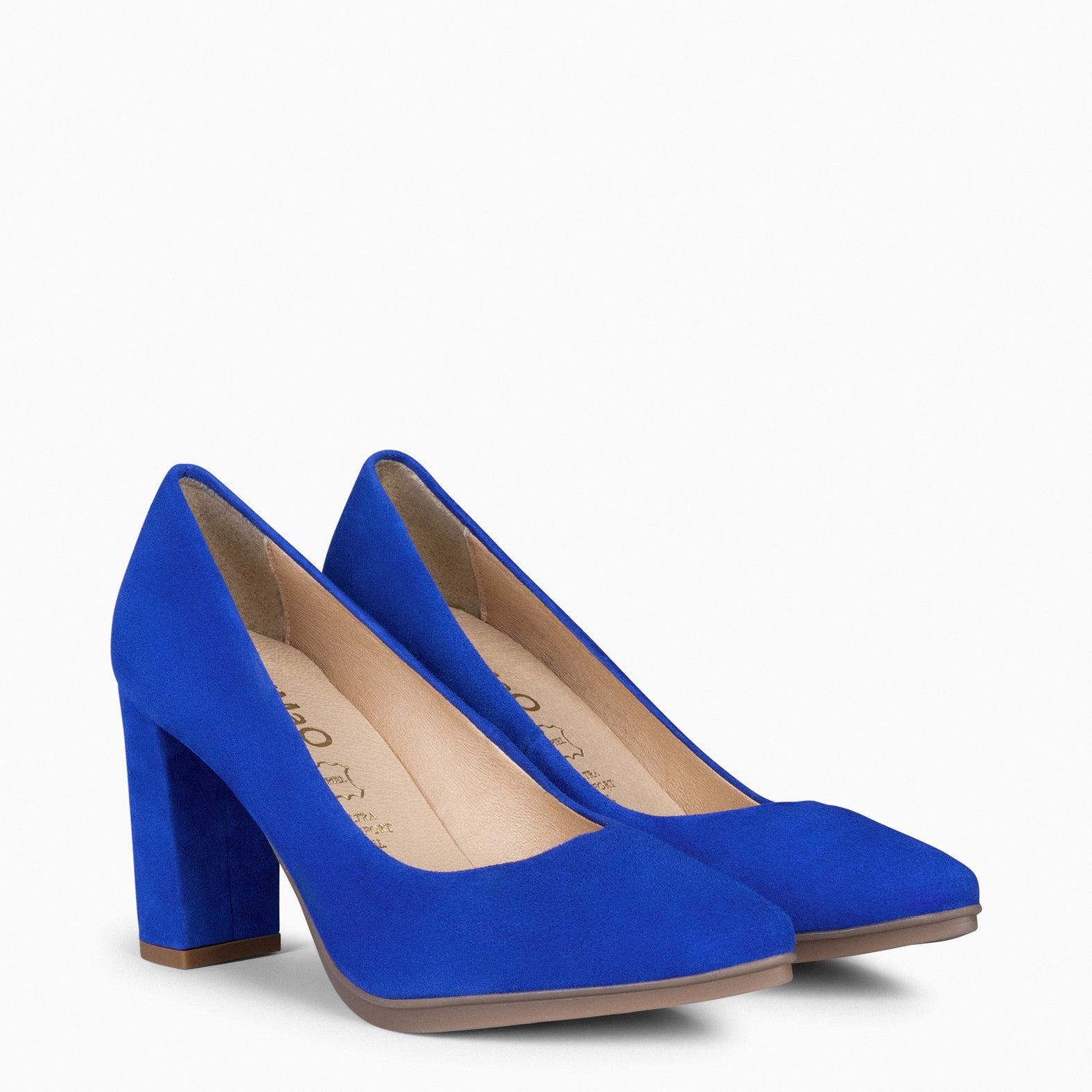 URBAN – Zapatos de tacón alto de ante AZULON