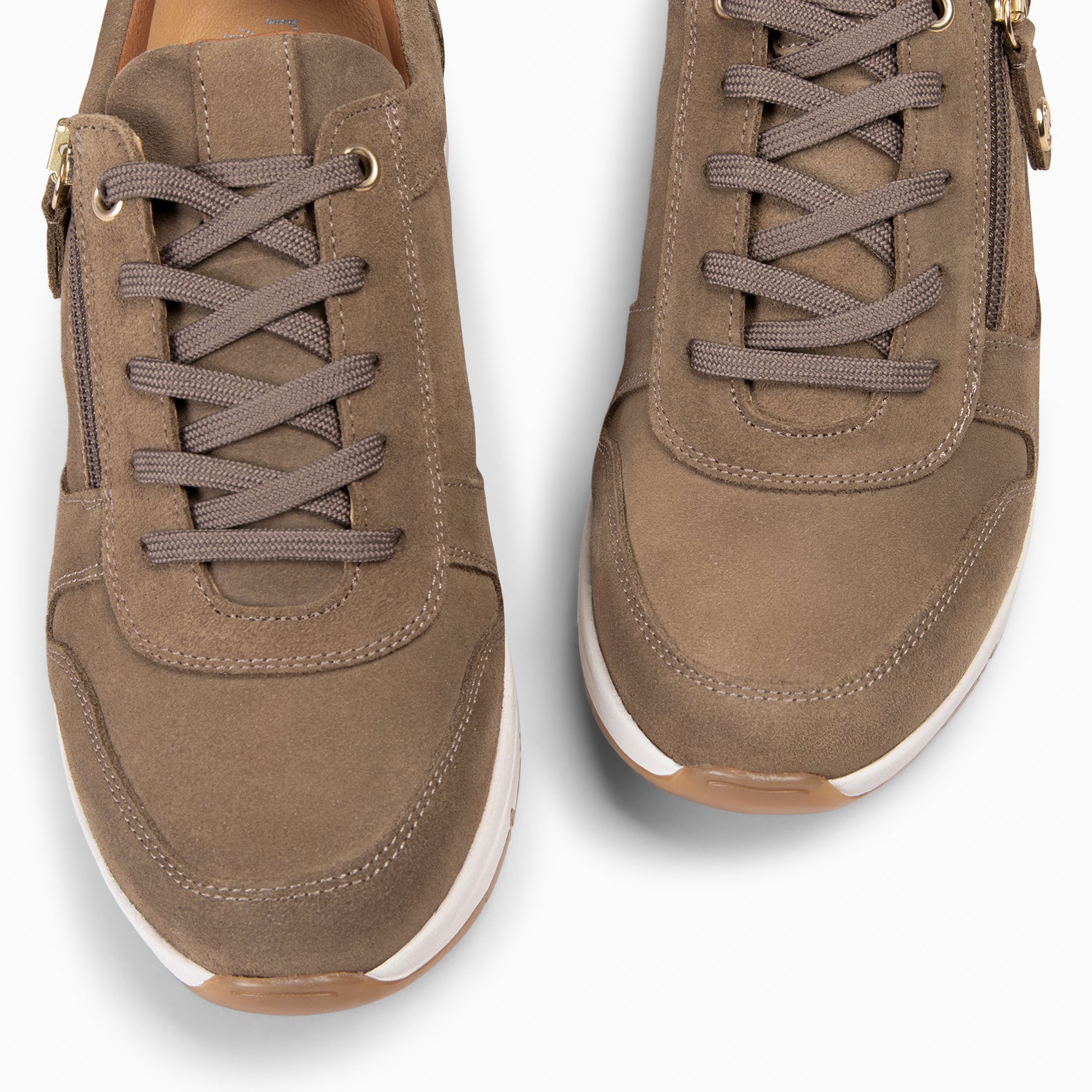 ARLES – Zapatillas deportivas con adorno cremallera TAUPE - miMaO ®