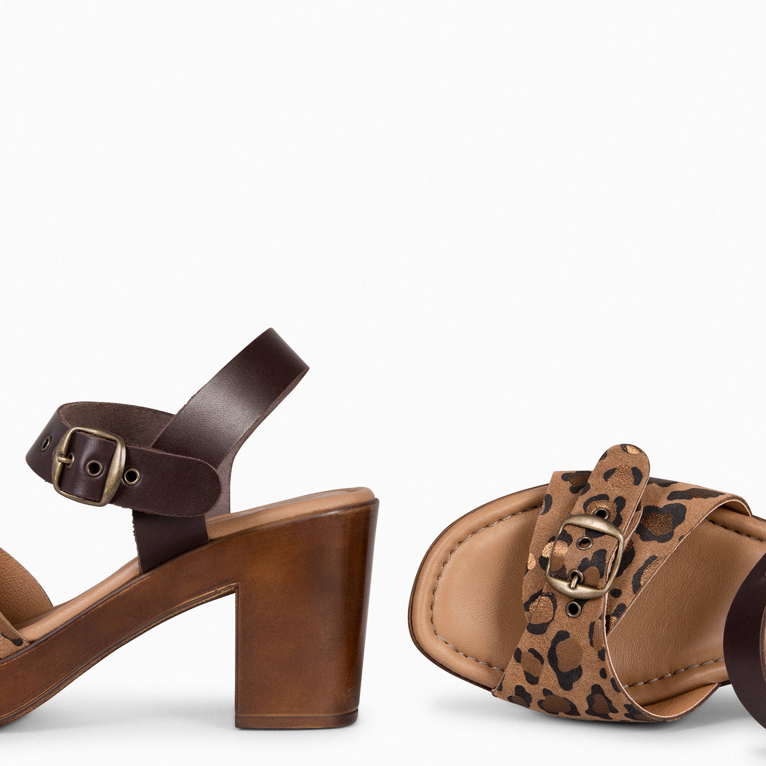 CLEO - Sandalia con hebilla LEOPARDO - miMaO ®