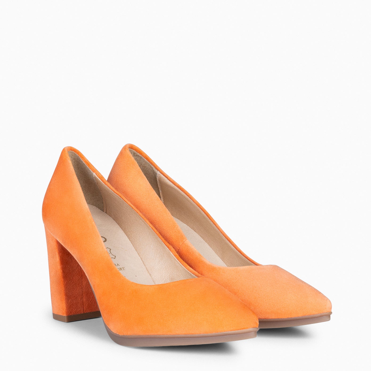URBAN – Zapatos de tacón alto de ante NARANJA - miMaO ®
