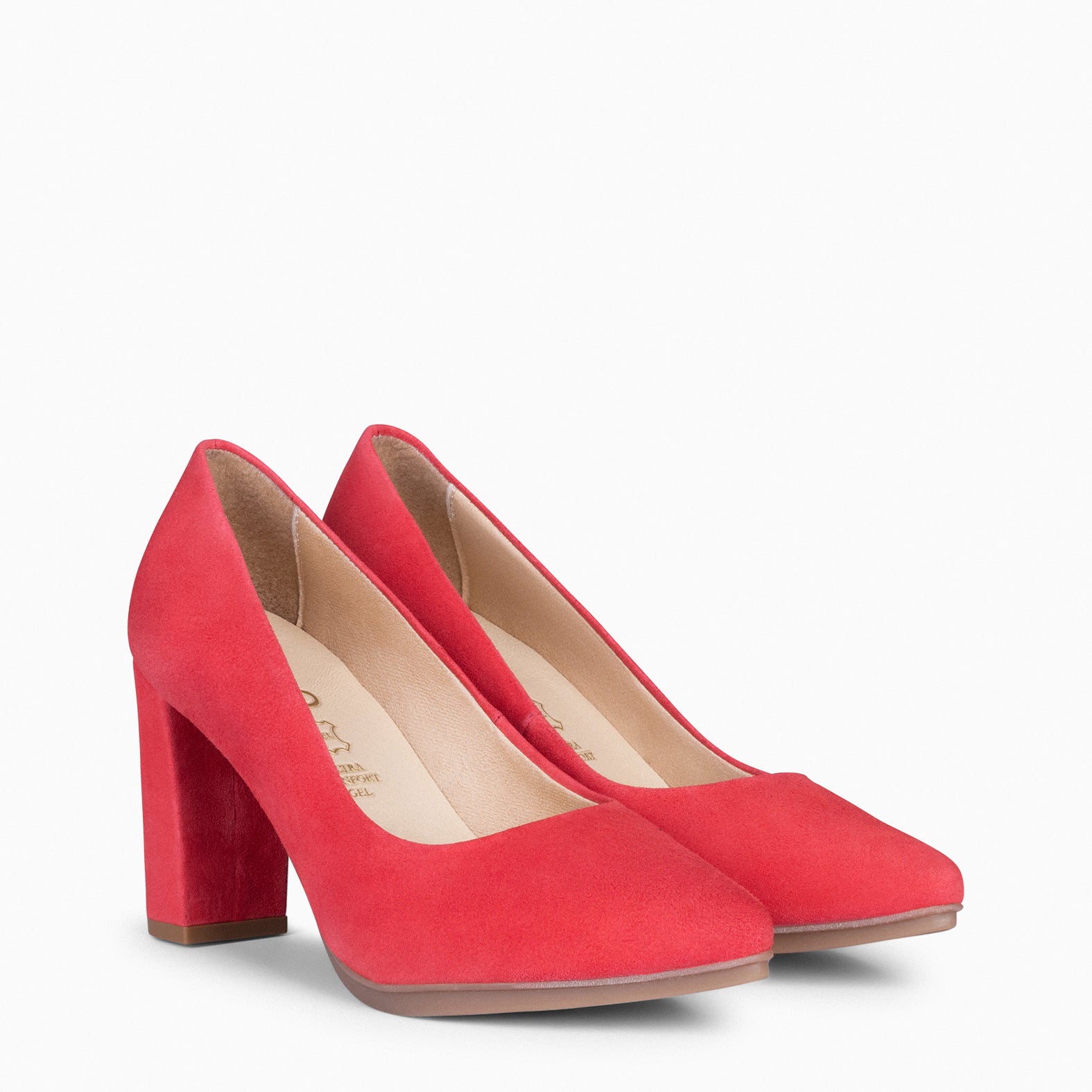 URBAN – Zapatos de tacón alto de ante ROJO - miMaO ®