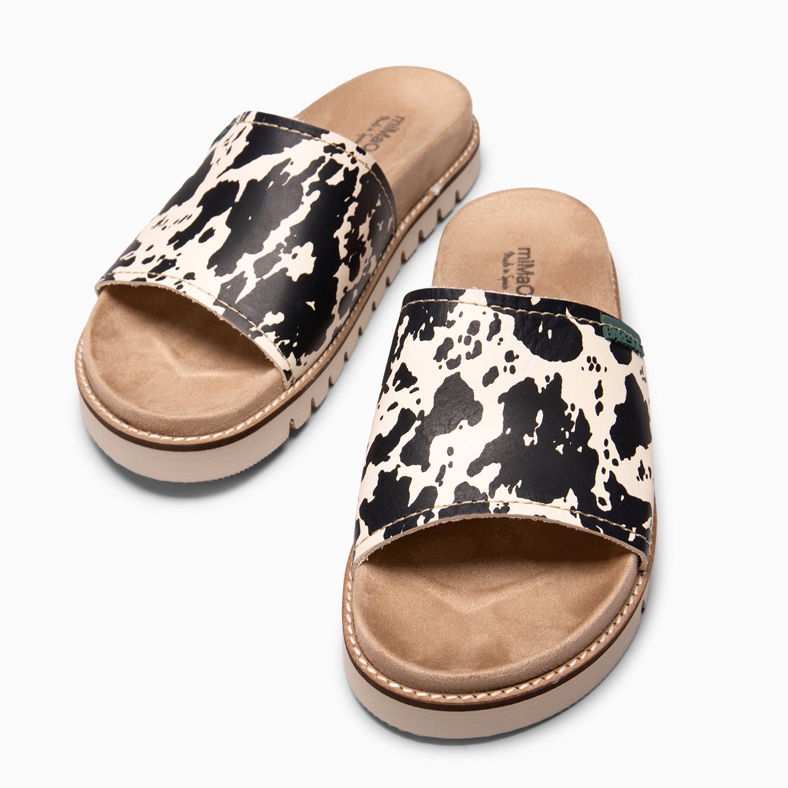 CUBA- COW PRINT Baresoft slide sandals