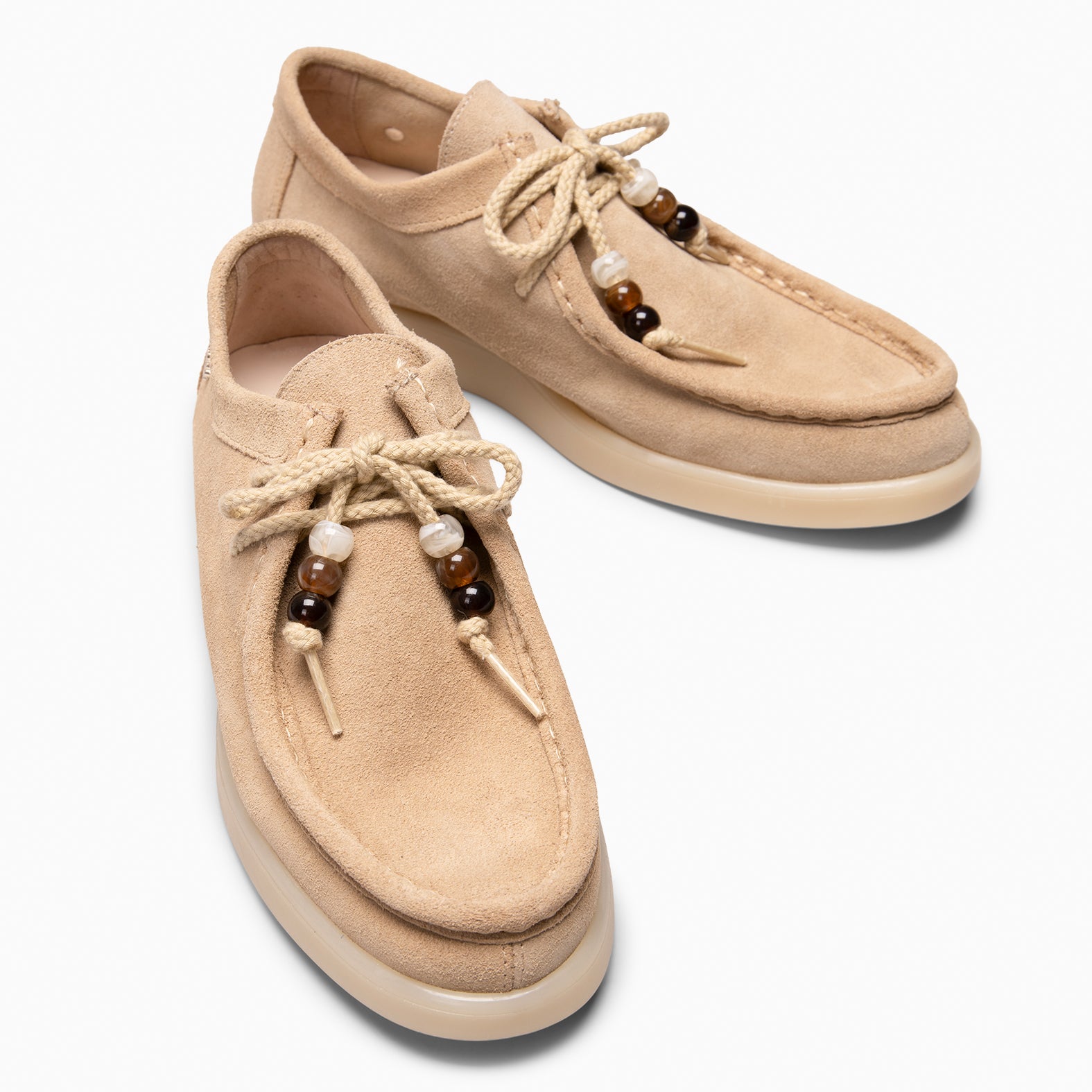 TUPI - BEIGE Suede leather loafers