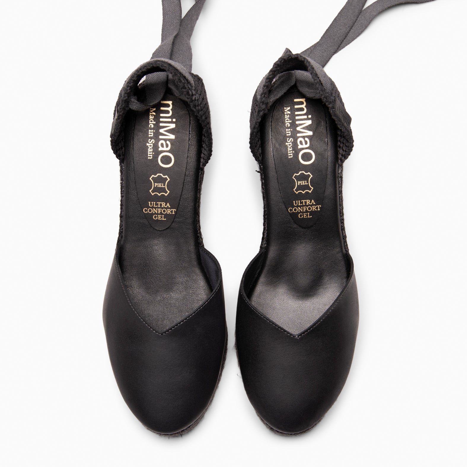 TALAIA - Espadrilles à haut talon NOIR (teinture naturelle par immersion)