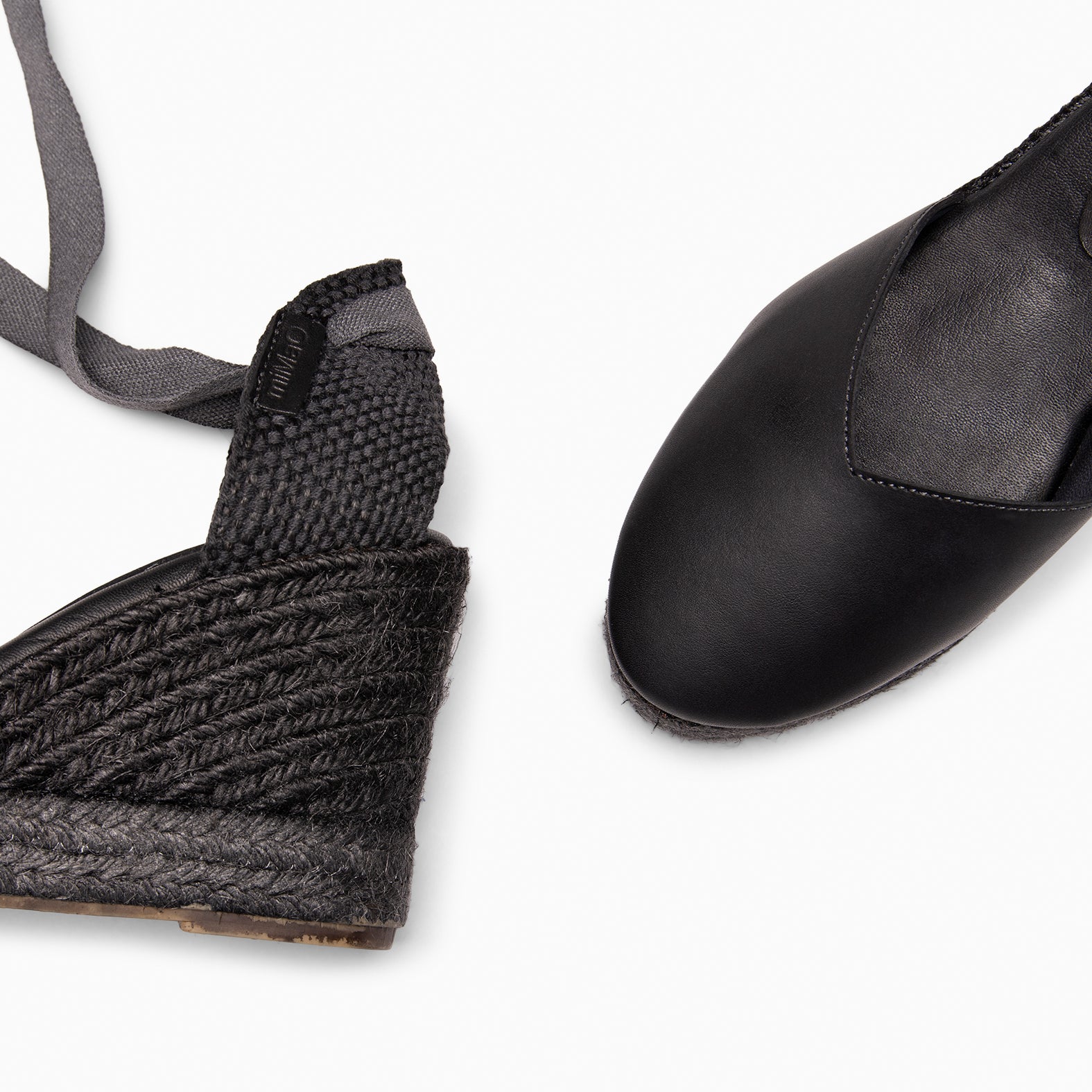 TALAIA - Espadrilles à haut talon NOIR (teinture naturelle par immersion)