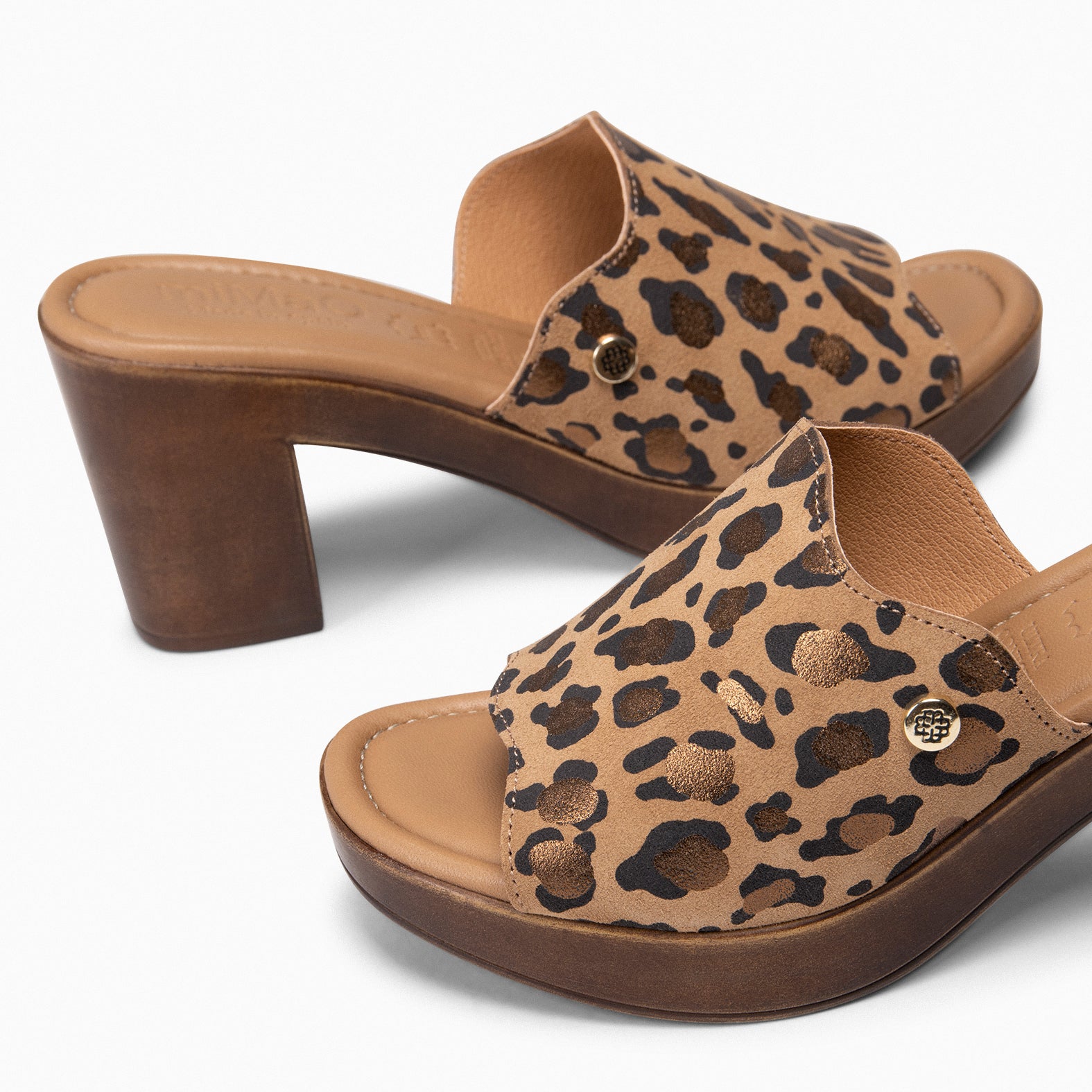 ADELA - Zuecos con tacón LEOPARDO - miMaO ®