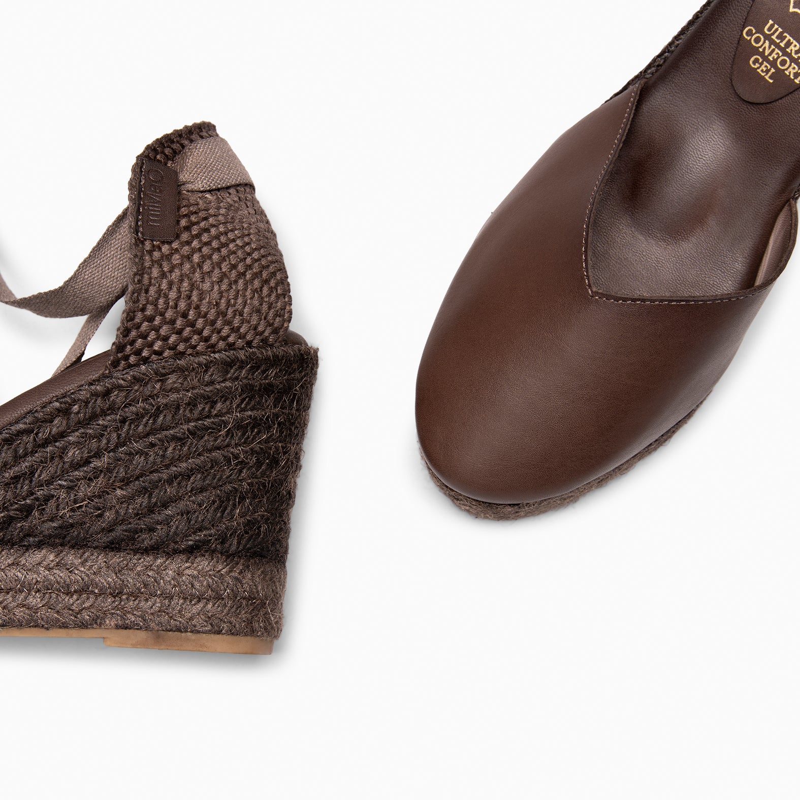 TALAIA - Espadrilles à haut talon MARRON (teinture naturelle par immersion)