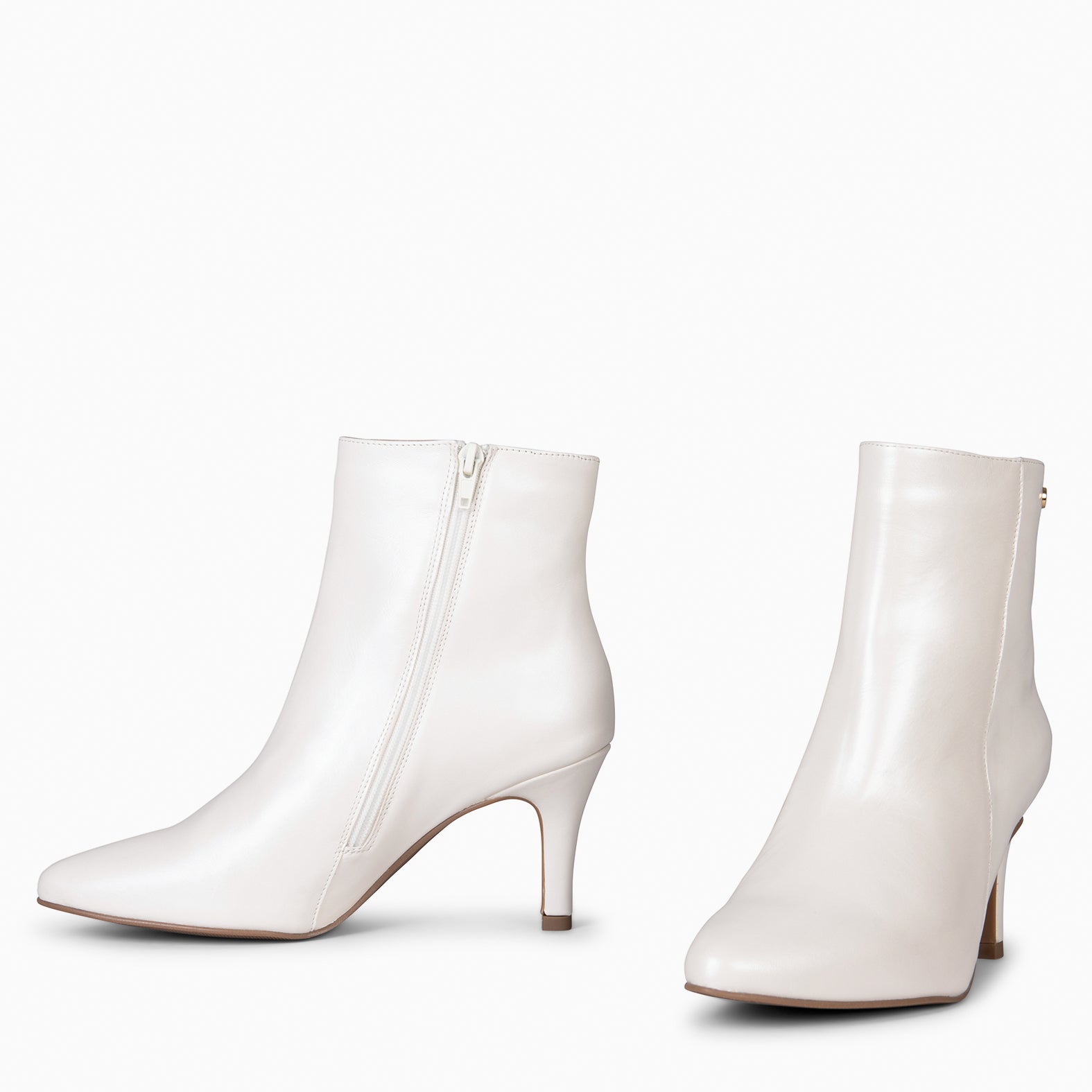 NIGHT - Botines elegantes de tacón fino NACAR