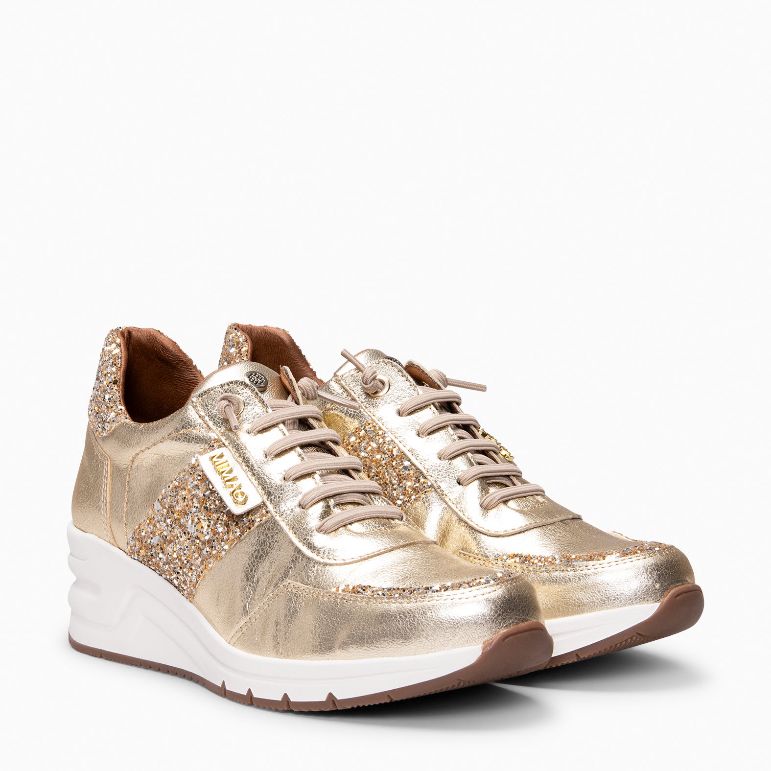 PAU - Zapatillas con cuña PLATINO - miMaO ®