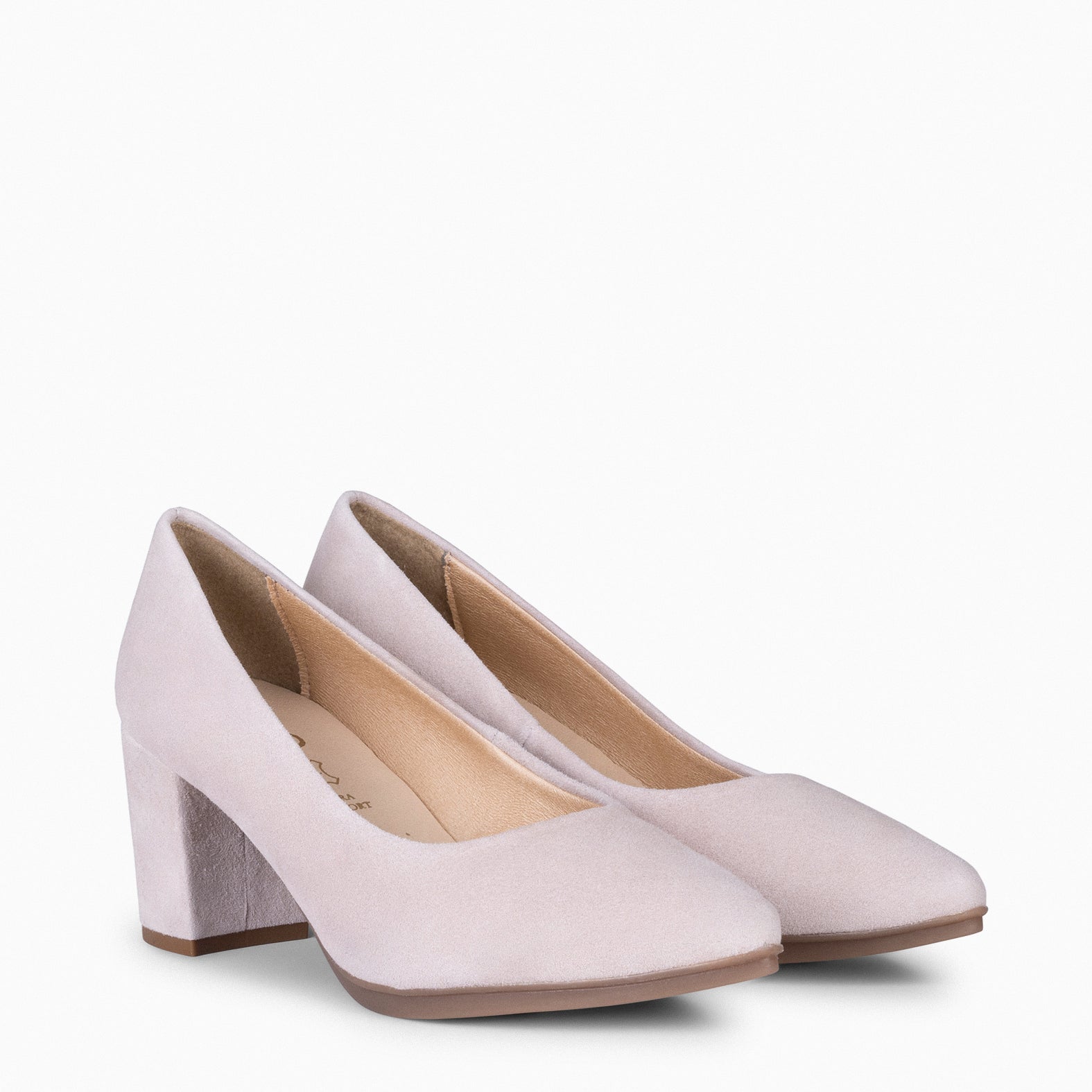 URBAN S - Zapato de tacón medio ante ROSA CLARO - miMaO ®