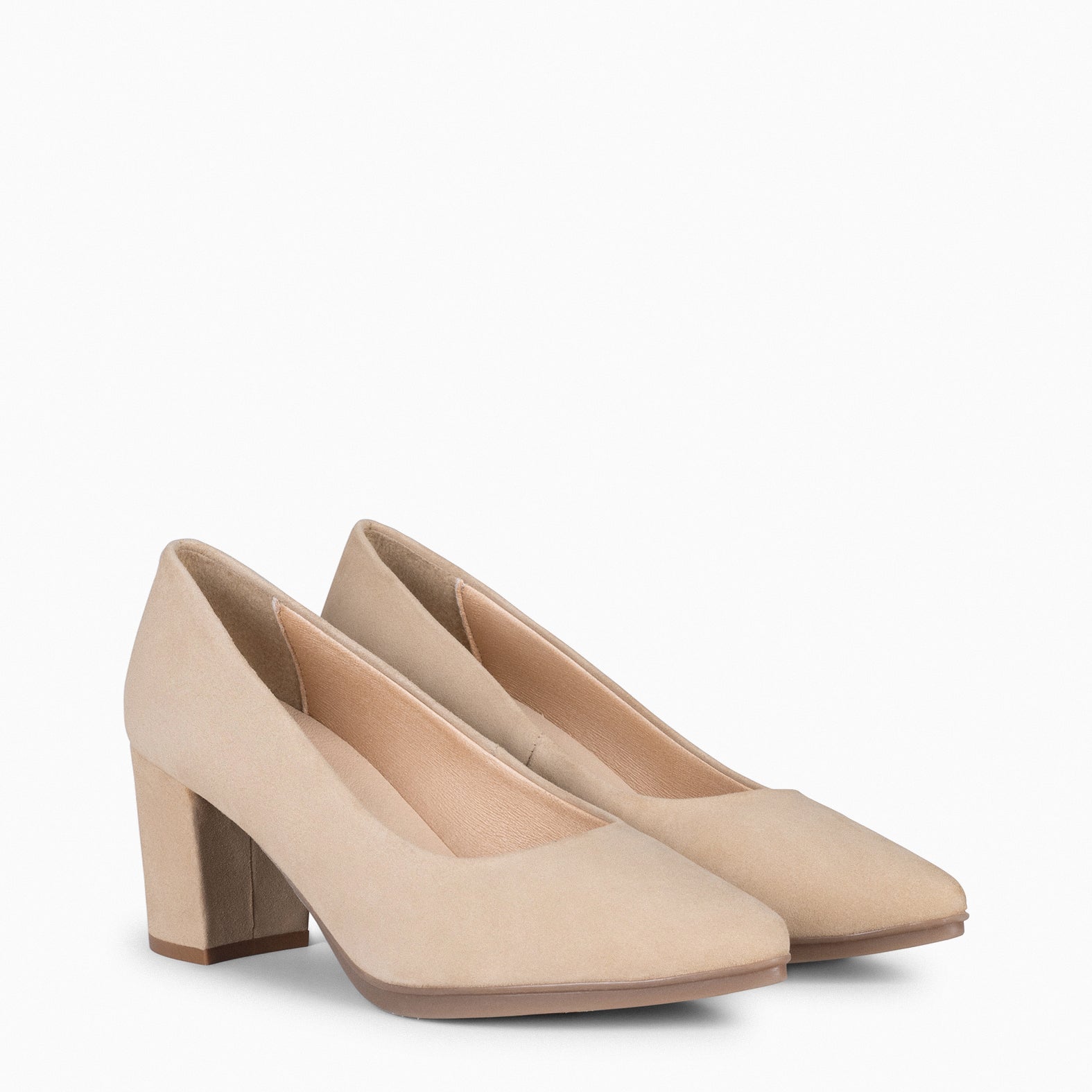 URBAN S - Zapato de tacón medio ante BEIGE - miMaO ®