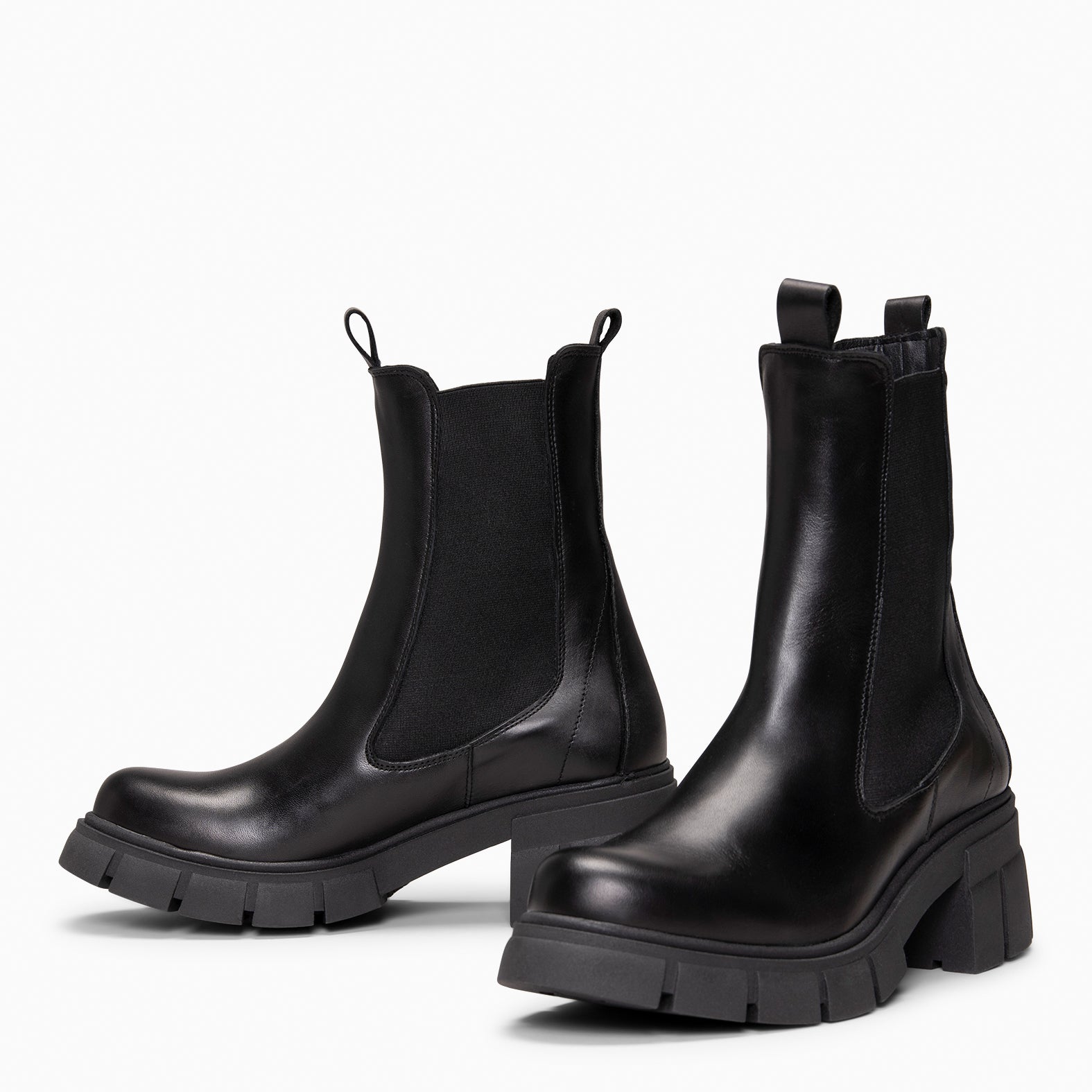 LUCIA - Botines Chelsea con plataforma NEGRO - miMaO ®