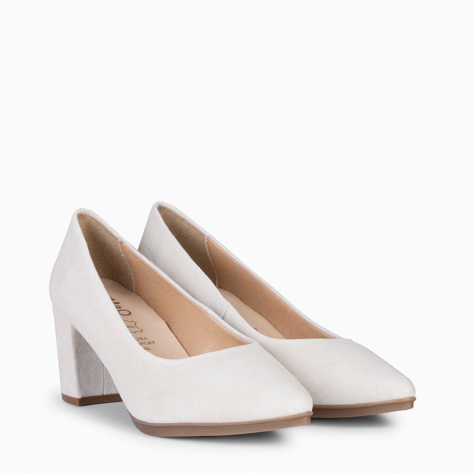 URBAN S - Zapato de tacón medio ante HUESO - miMaO ®