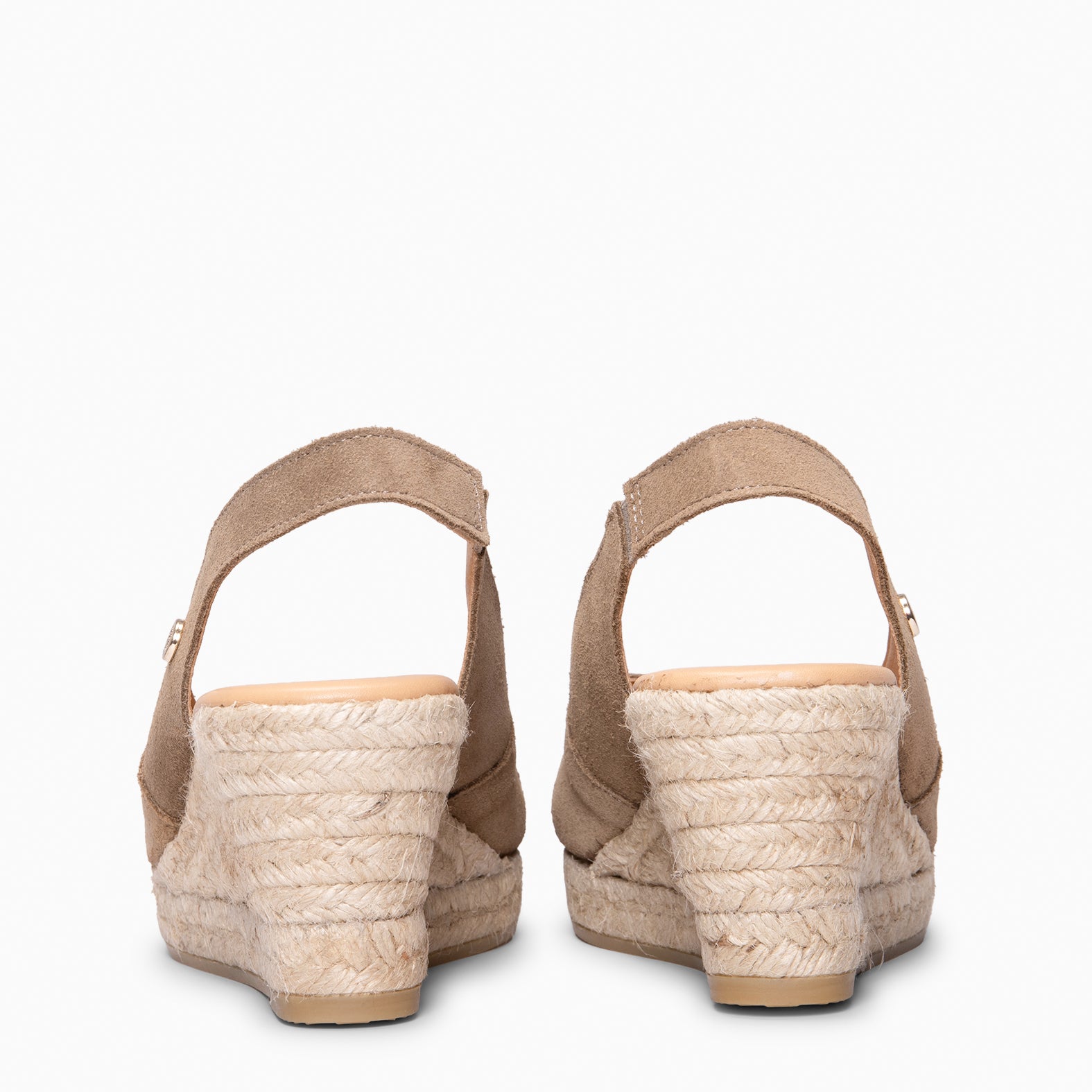 ATTICA - Espadrilles compensées daim TAUPE
