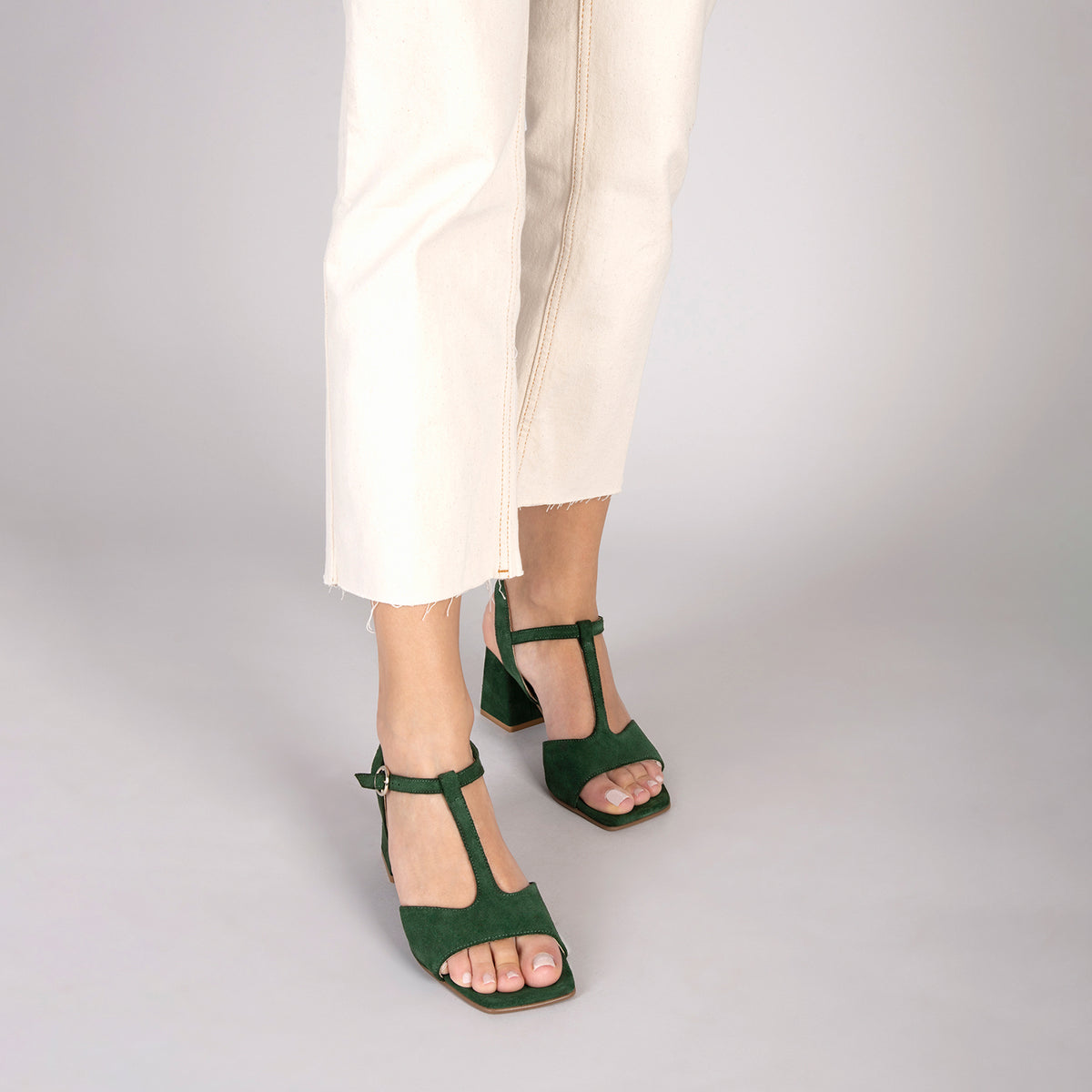 ITAKA – GREEN HEELED SANDAL